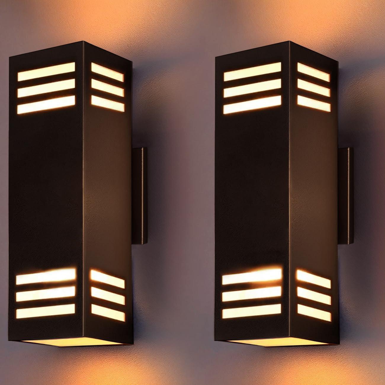 Bronze 4.3" Modern Dusk to Dawn Outdoor Wall Light