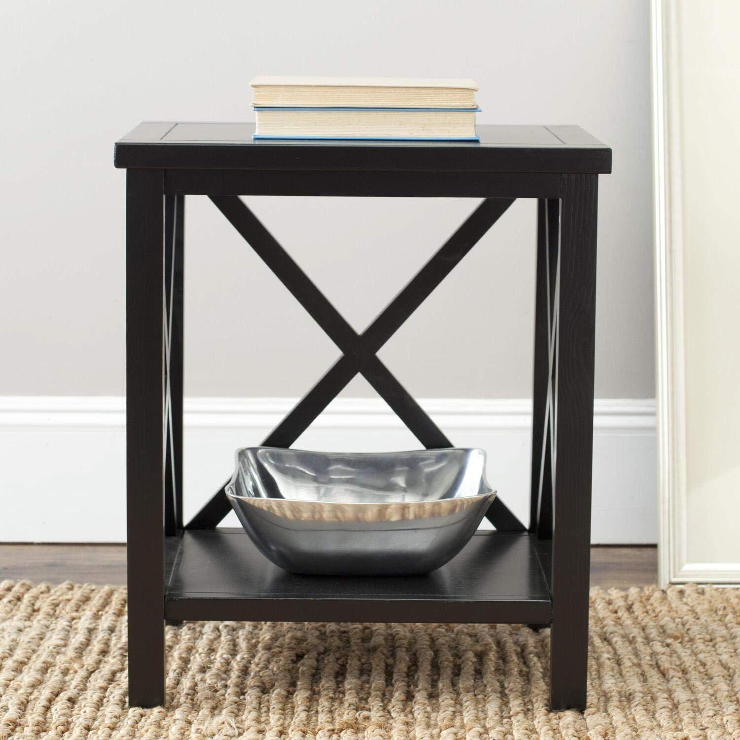 Candace Cross Back End Table - AMH6523E - Dusty Green - Safavieh Couture