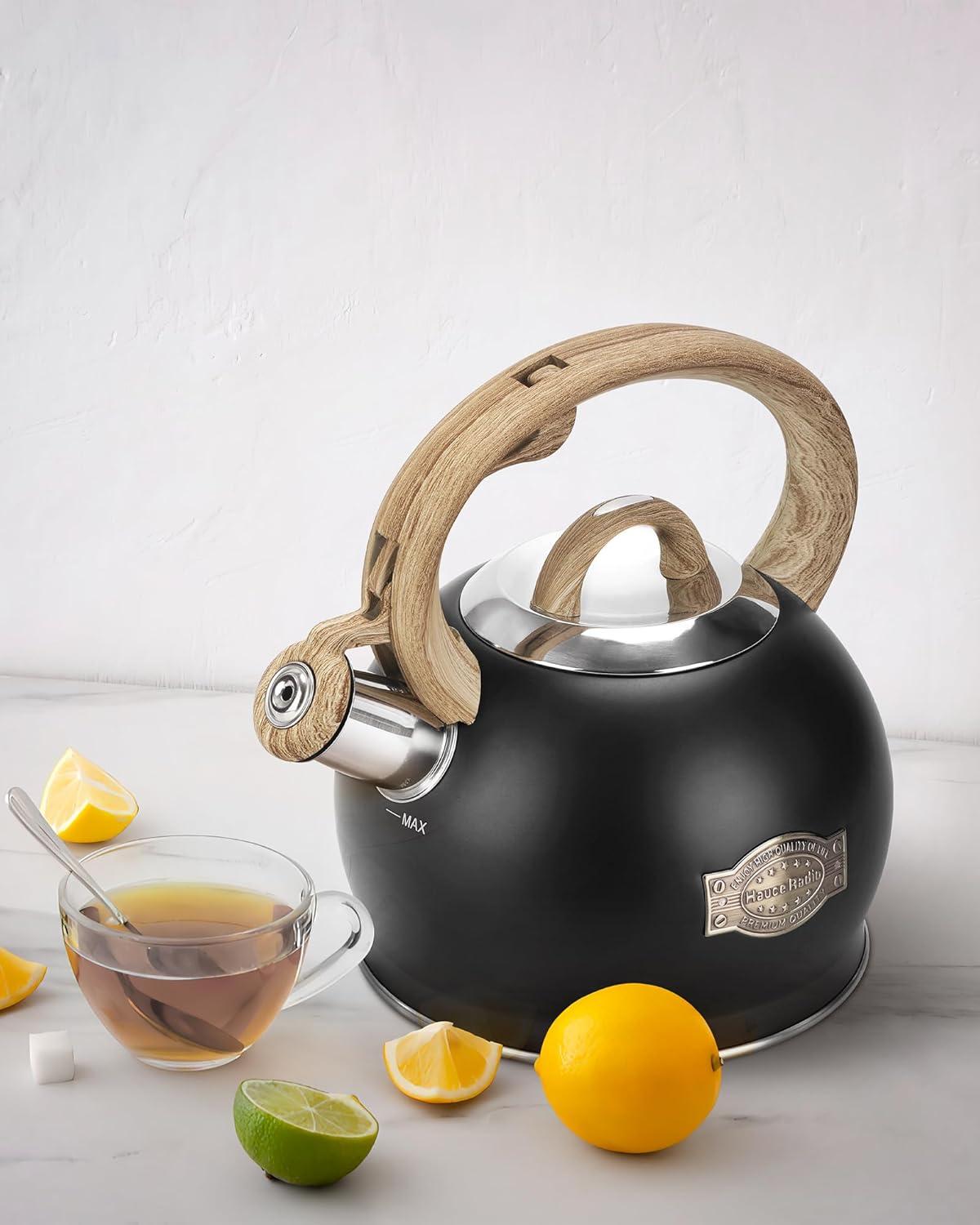 LUXESIT LUXESIT 2.64 Quarts Stainless Steel Whistling Stovetop Tea Kettle