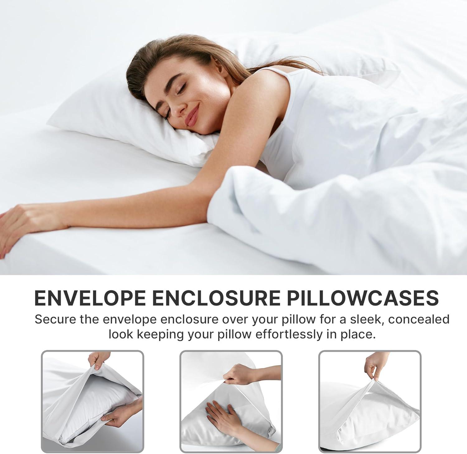 Pillowcase Set of 4 Soft Double Brushed Microfiber - CGK Linens