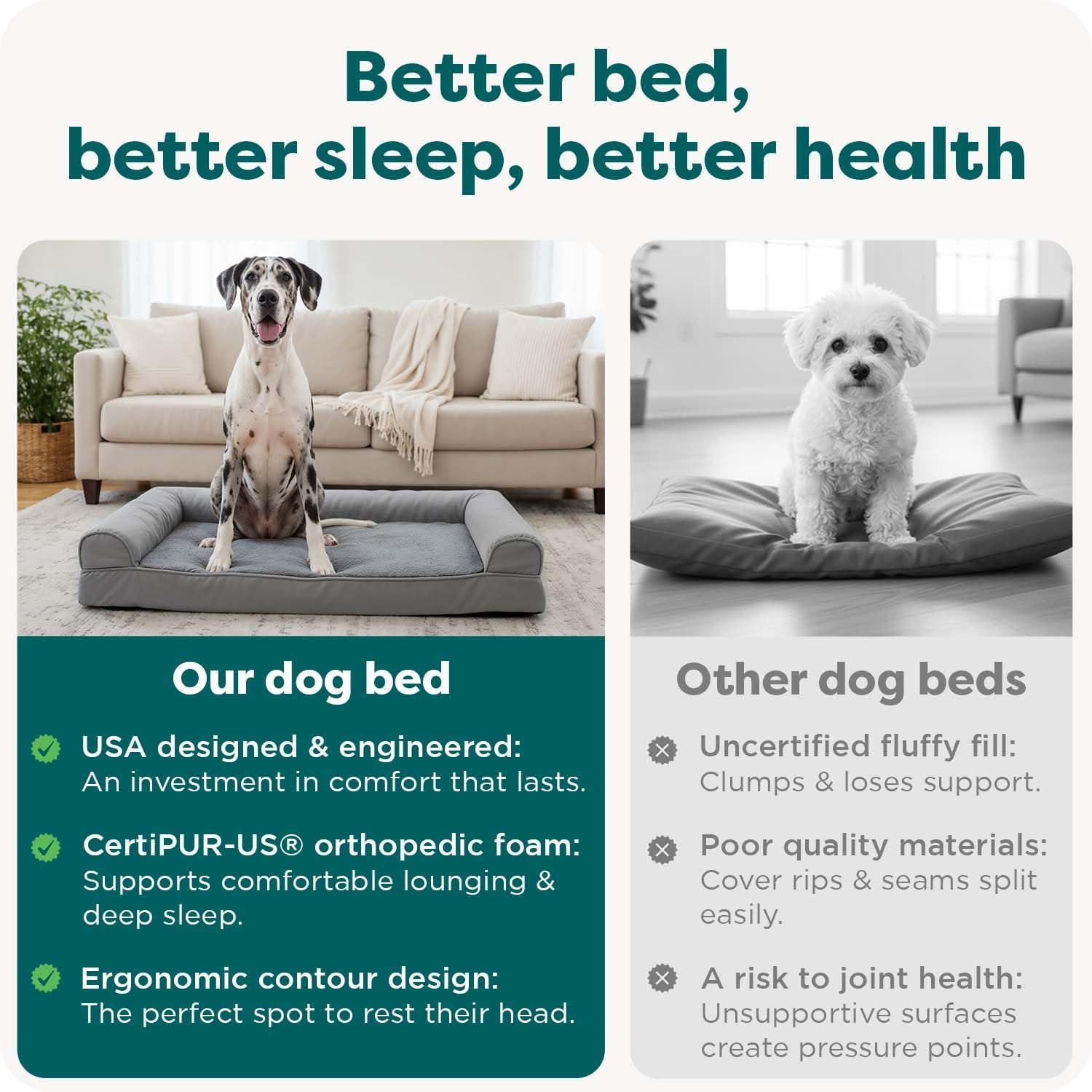 FurHaven Luxe Fur & Performance Linen Sofa Bed