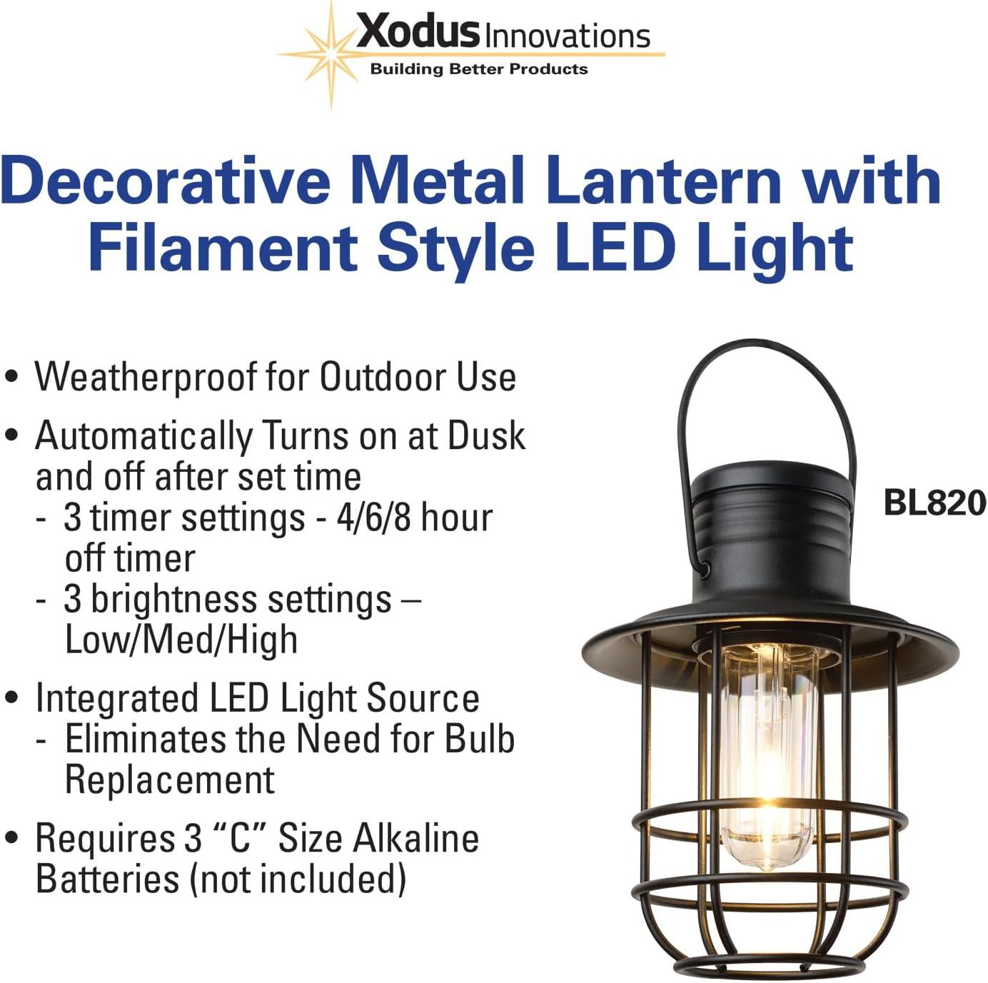 9'' Battery Powered Integrated LED Outdoor Lantern