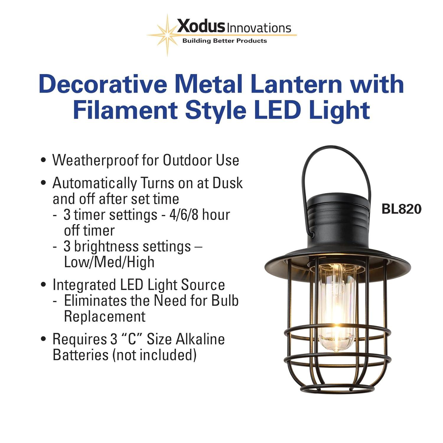 9'' Battery Powered Integrated LED Outdoor Lantern