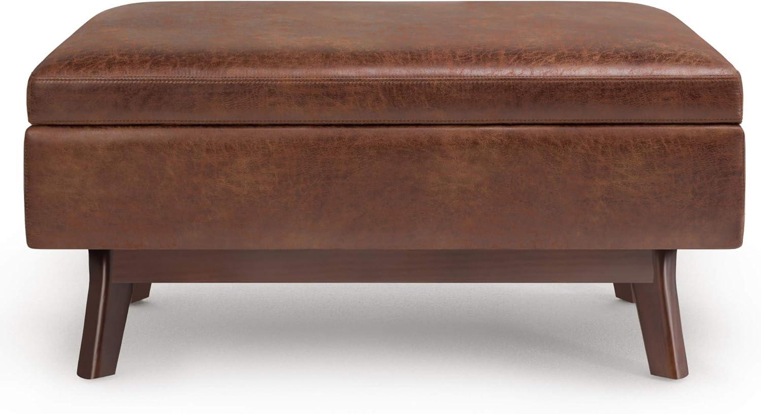 Simpli Home Owen Small Rectangular Storage Ottoman