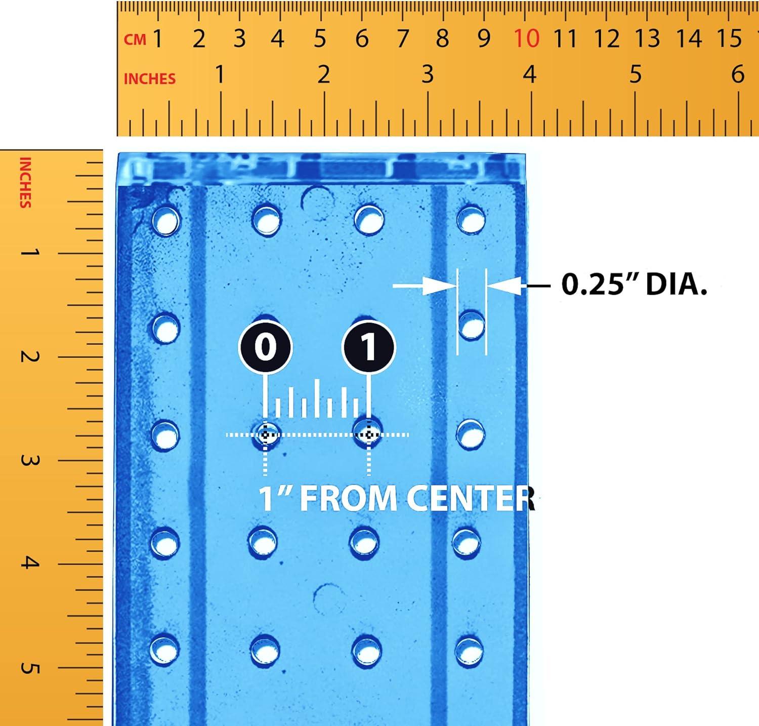 Four-sided 4"W x 12"H Pegboard Tower with Revolving 9" Base