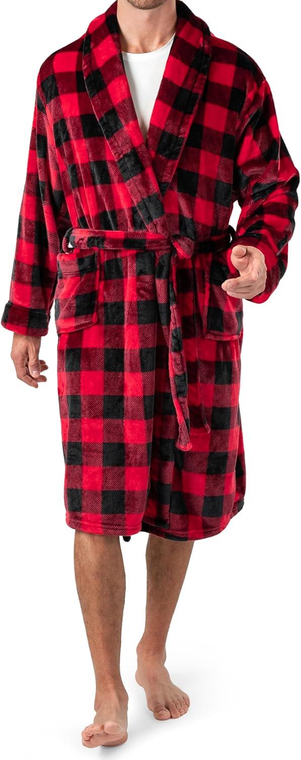 Rosalind Wheeler Speight Fleece Mid-Calf Bathrobe with Pockets
