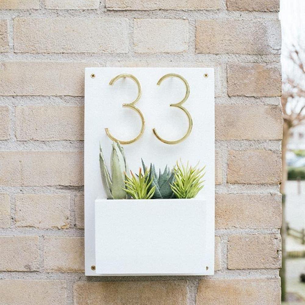 HASWARE House Number 3 inch (7.5 cm) Self Adhesive Letters Apartment Door Numbers Street Address Plaque Home Stylish Decor, Acrylic(7, Golden)