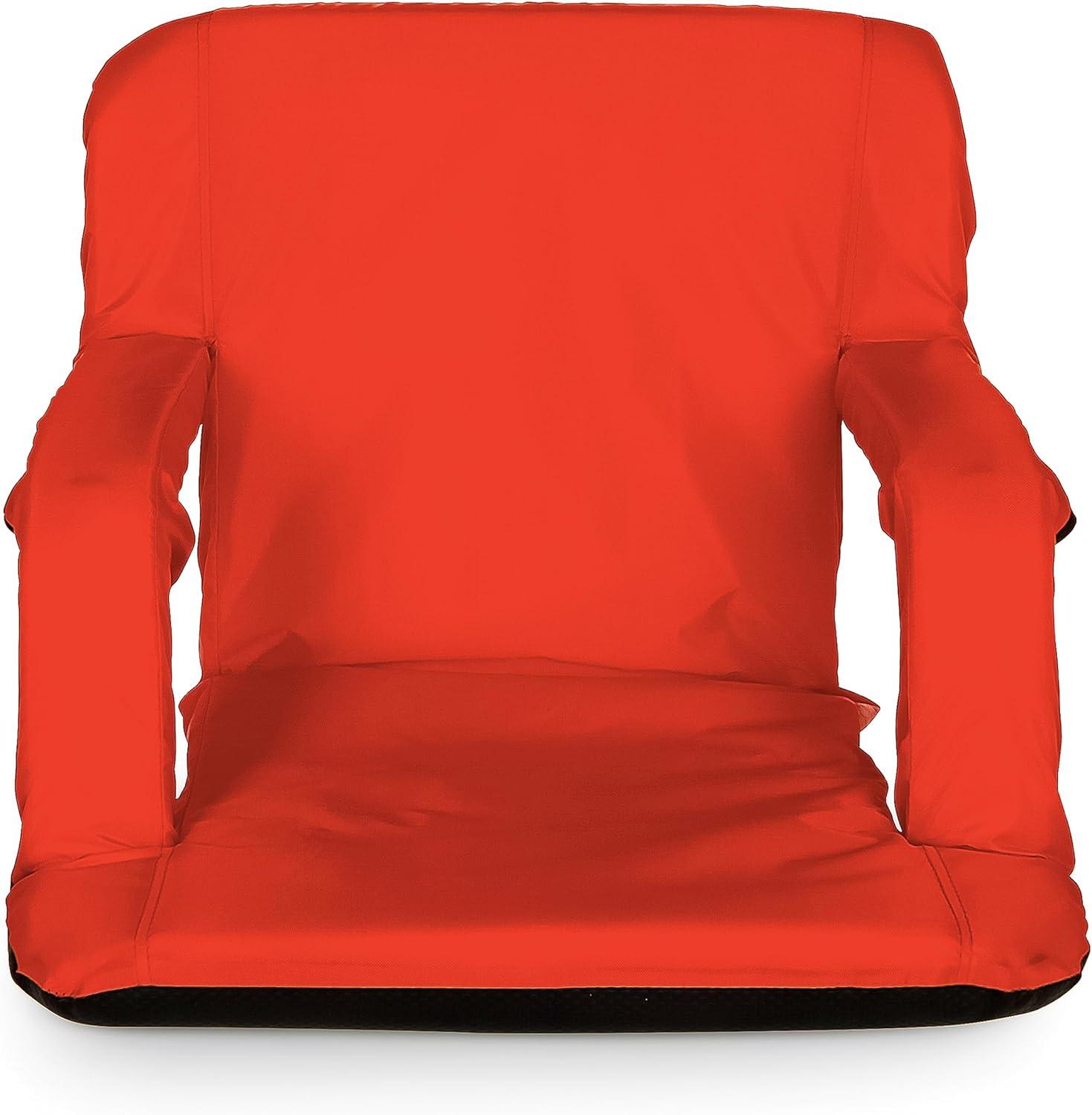 Camco Portable Stadium Seat | Ideal for Benches, Picnics, The Beach, Outdoor Concerts, Sporting Events, and More | Red (53096)