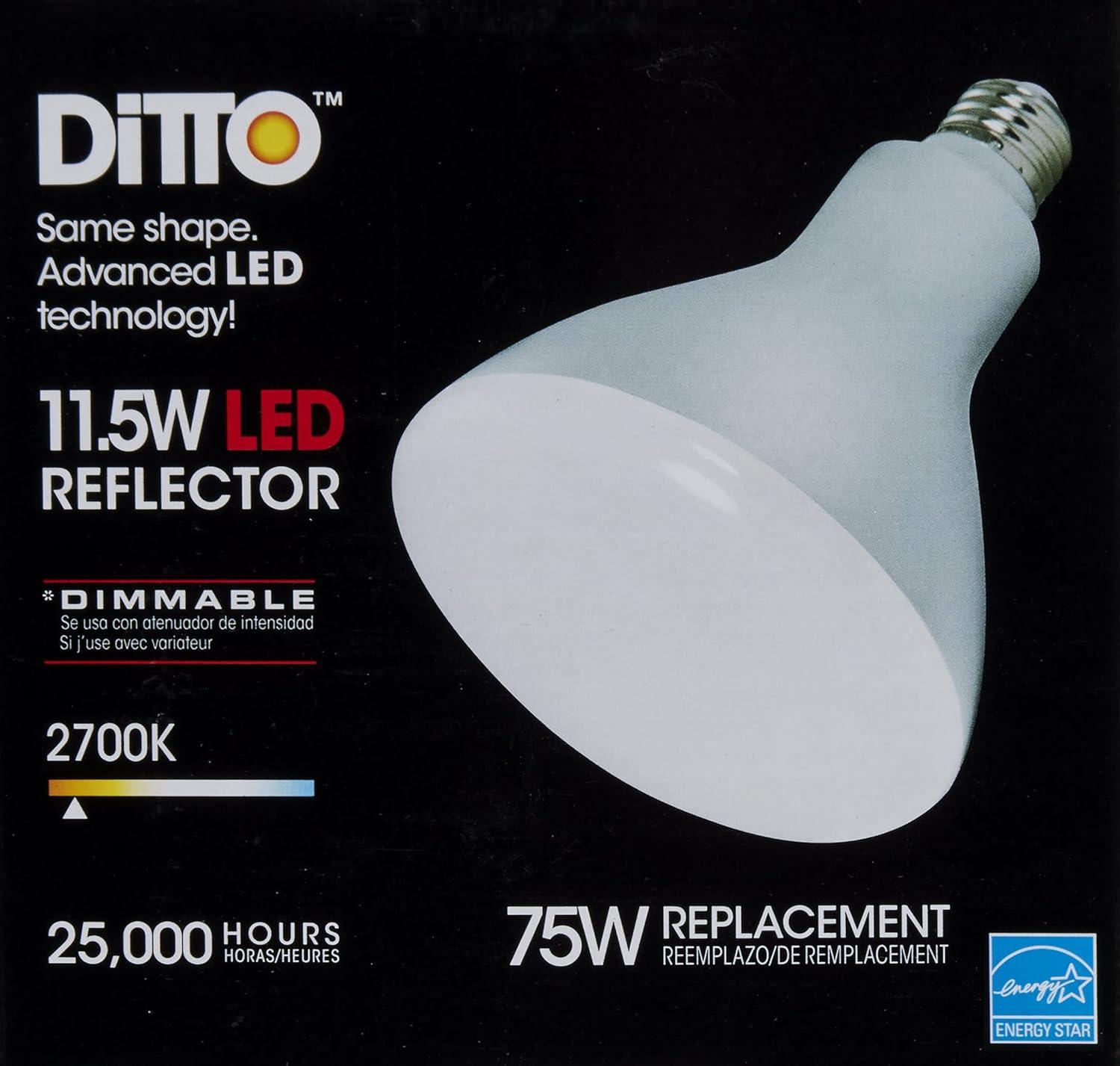 Satco 75 Watt Equivalent BR40 E26/Medium (Standard) Dimmable LED Bulb (Set of 6) S9634
