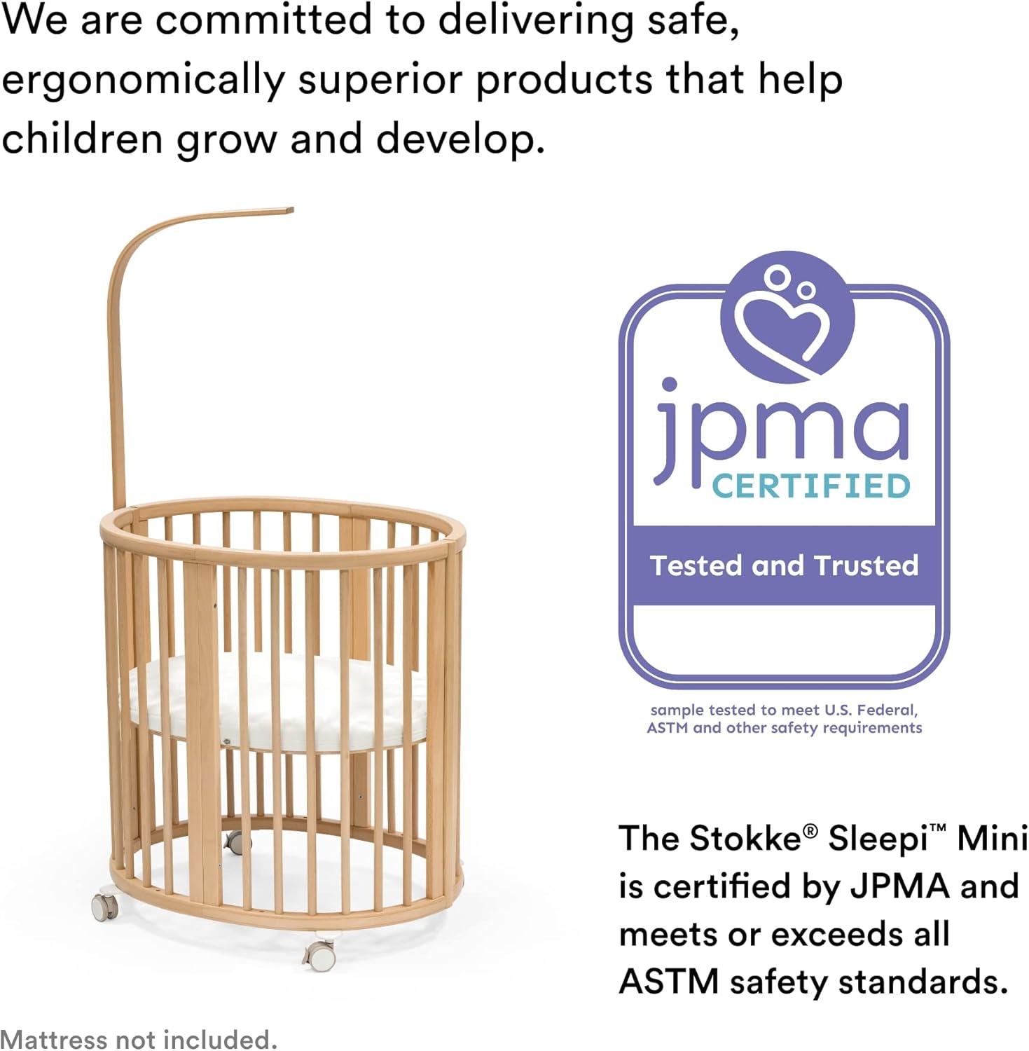 Blush Organic Cotton Linen Mini Bed Skirt