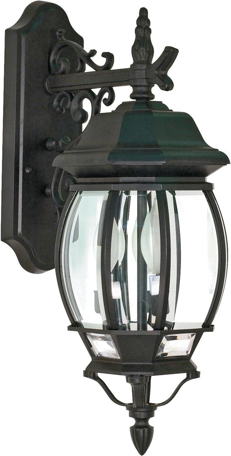 Central Park Transitional Black Outdoor Wall Lantern 23"