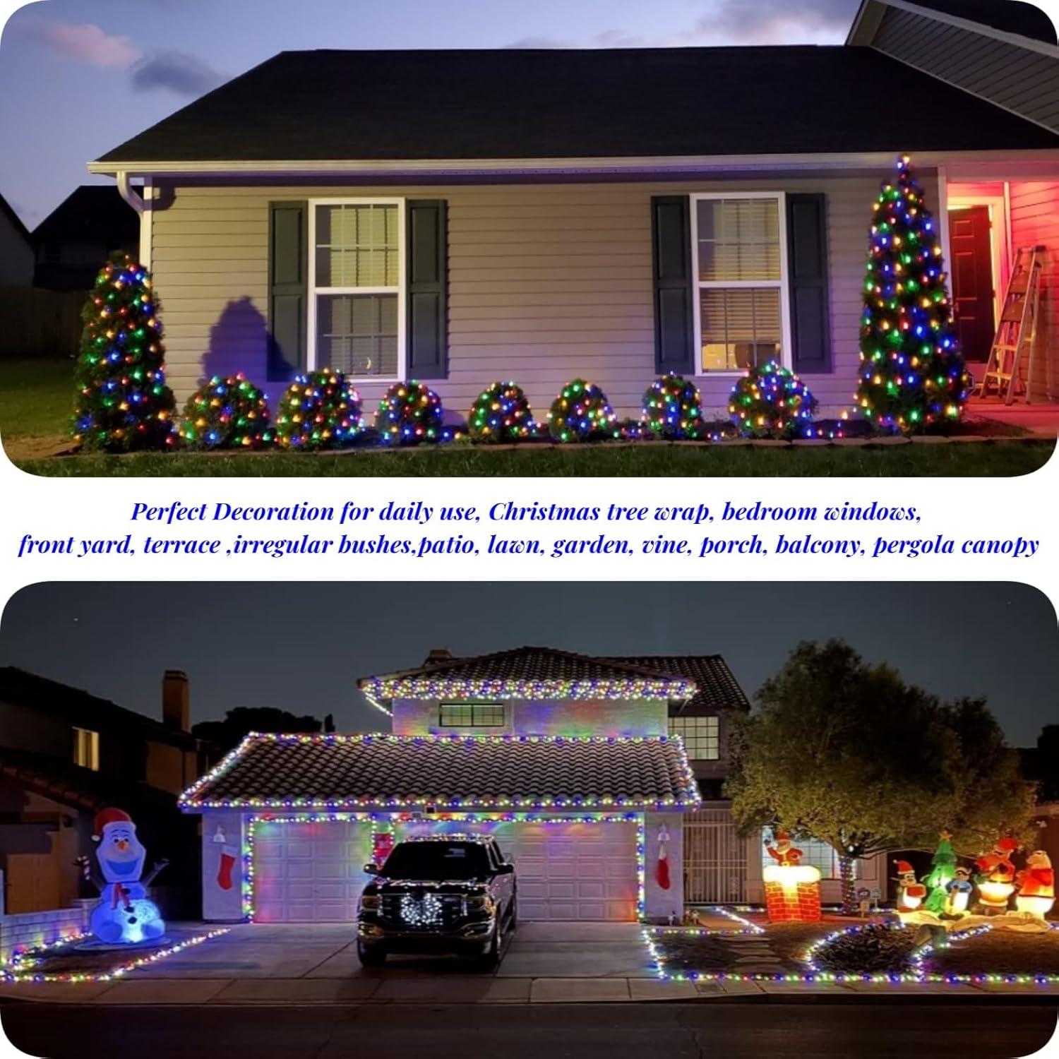 168FT Warm White LED Outdoor Christmas Fairy Lights