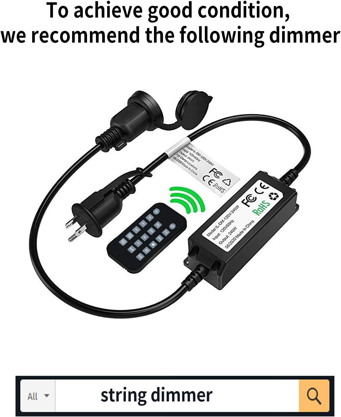 ROMANJOY 15Pack 2W S14 Replacement LED Bulbs, 2200K Warm White Waterproof Outdoor String Lights Vintage LED Filament Bulb, E26 Base Edison LED Light Bulbs