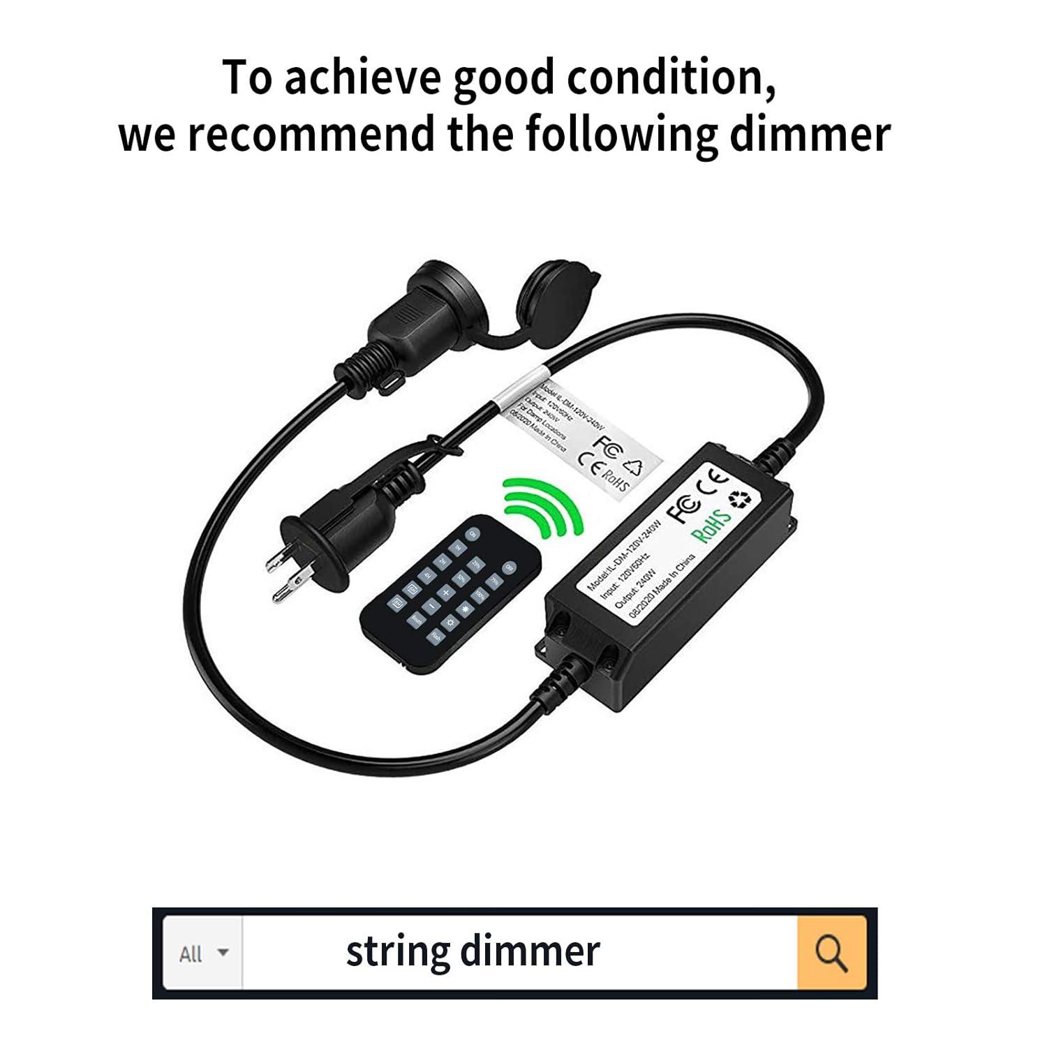 ROMANJOY 15Pack 2W S14 Replacement LED Bulbs, 2200K Warm White Waterproof Outdoor String Lights Vintage LED Filament Bulb, E26 Base Edison LED Light Bulbs