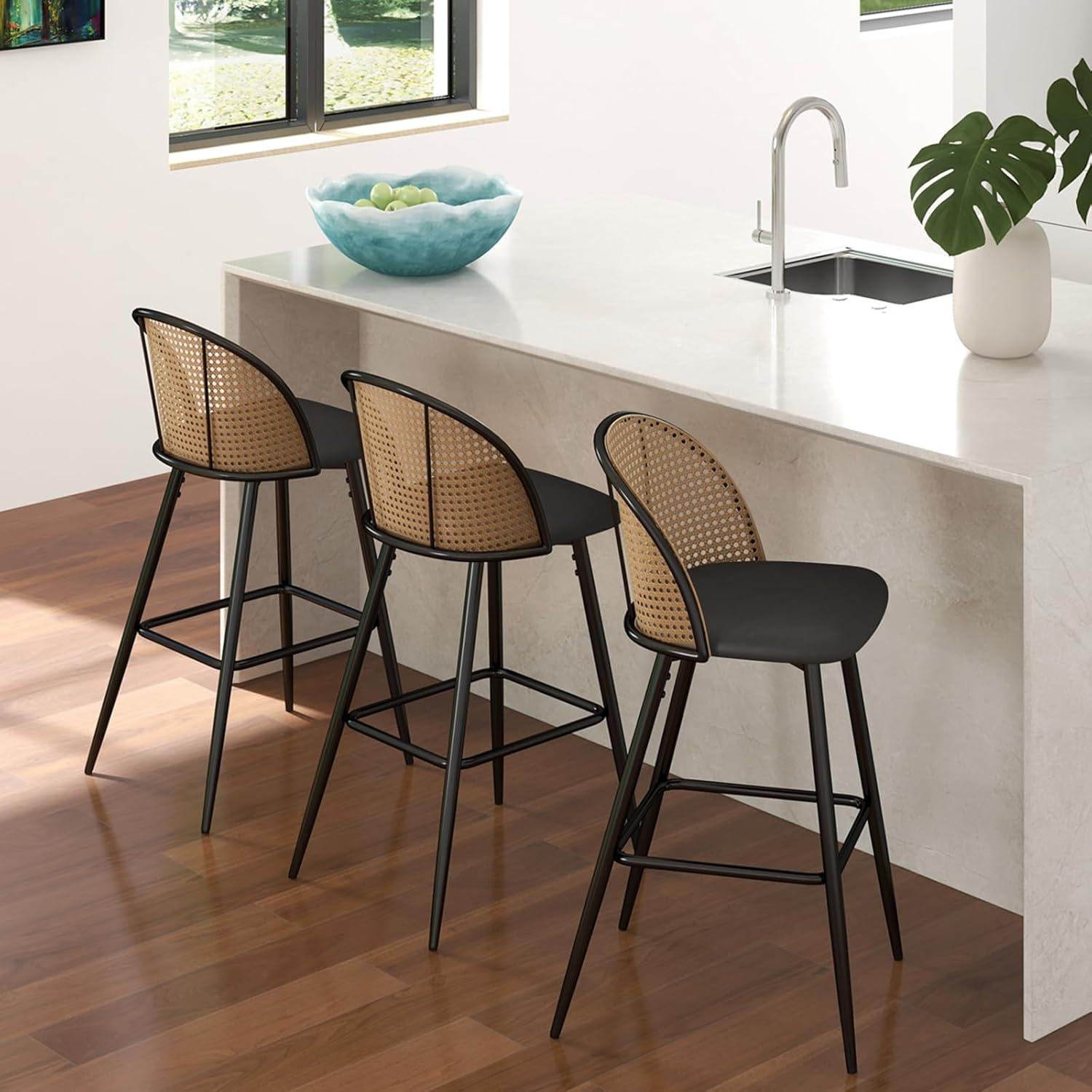 Bayou Breeze Upholstered Swivel Bar & Counter Stool (Set Of 2)