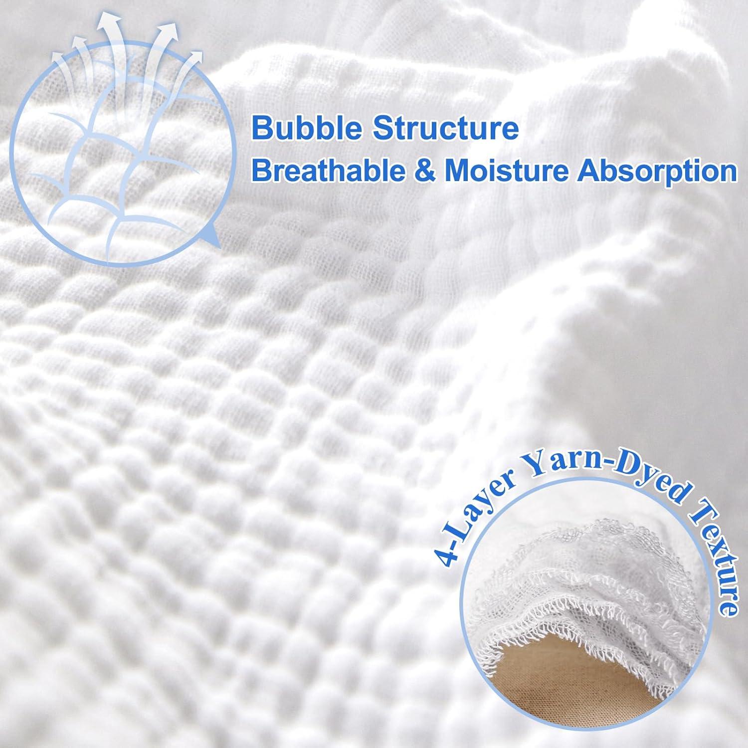 Muslin Cotton Blanket for Adults, Extra Large By Comfy Cubs