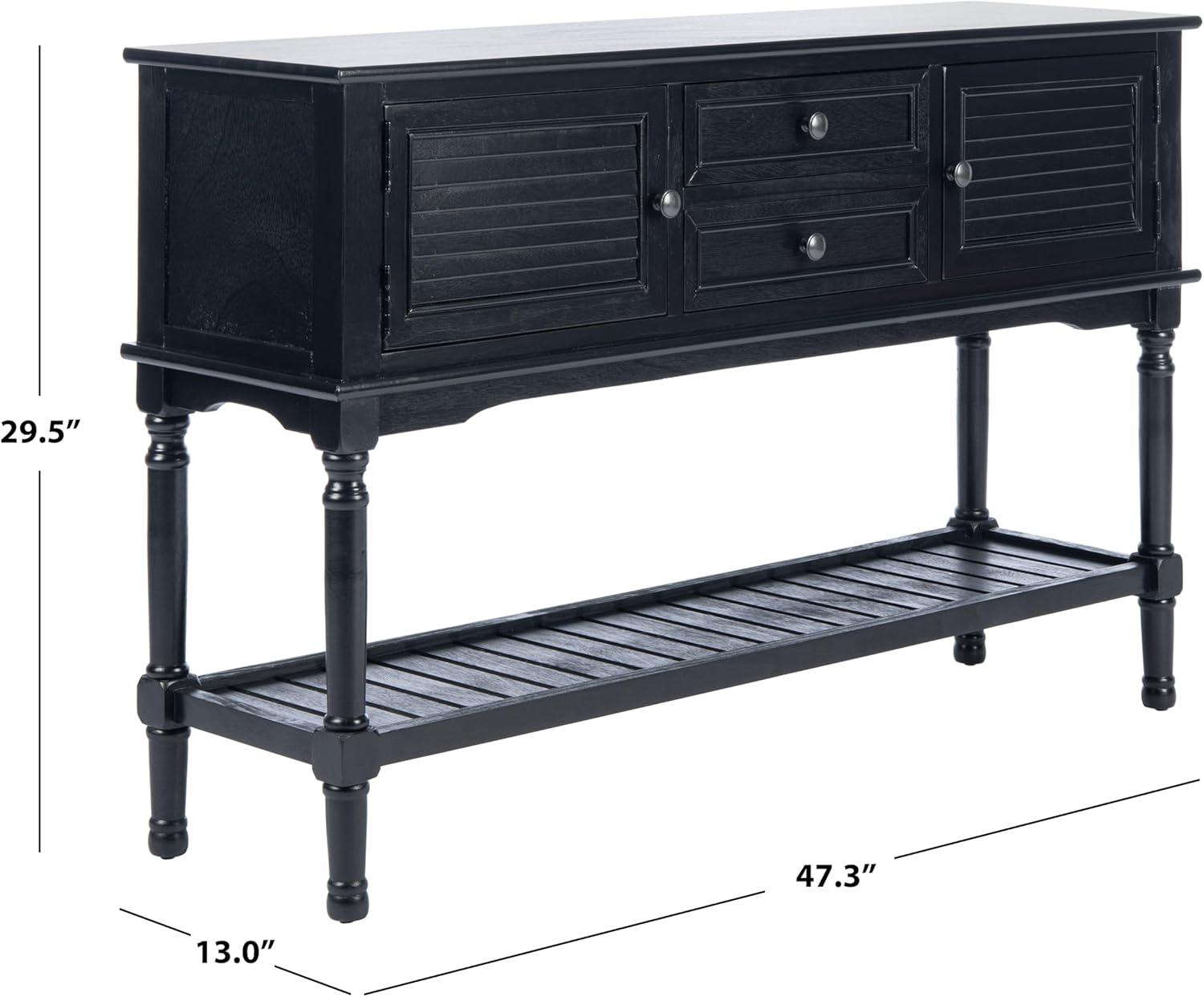 Tate 2 Drawer 2 Door Console Table - CNS5722B - Black - Safavieh