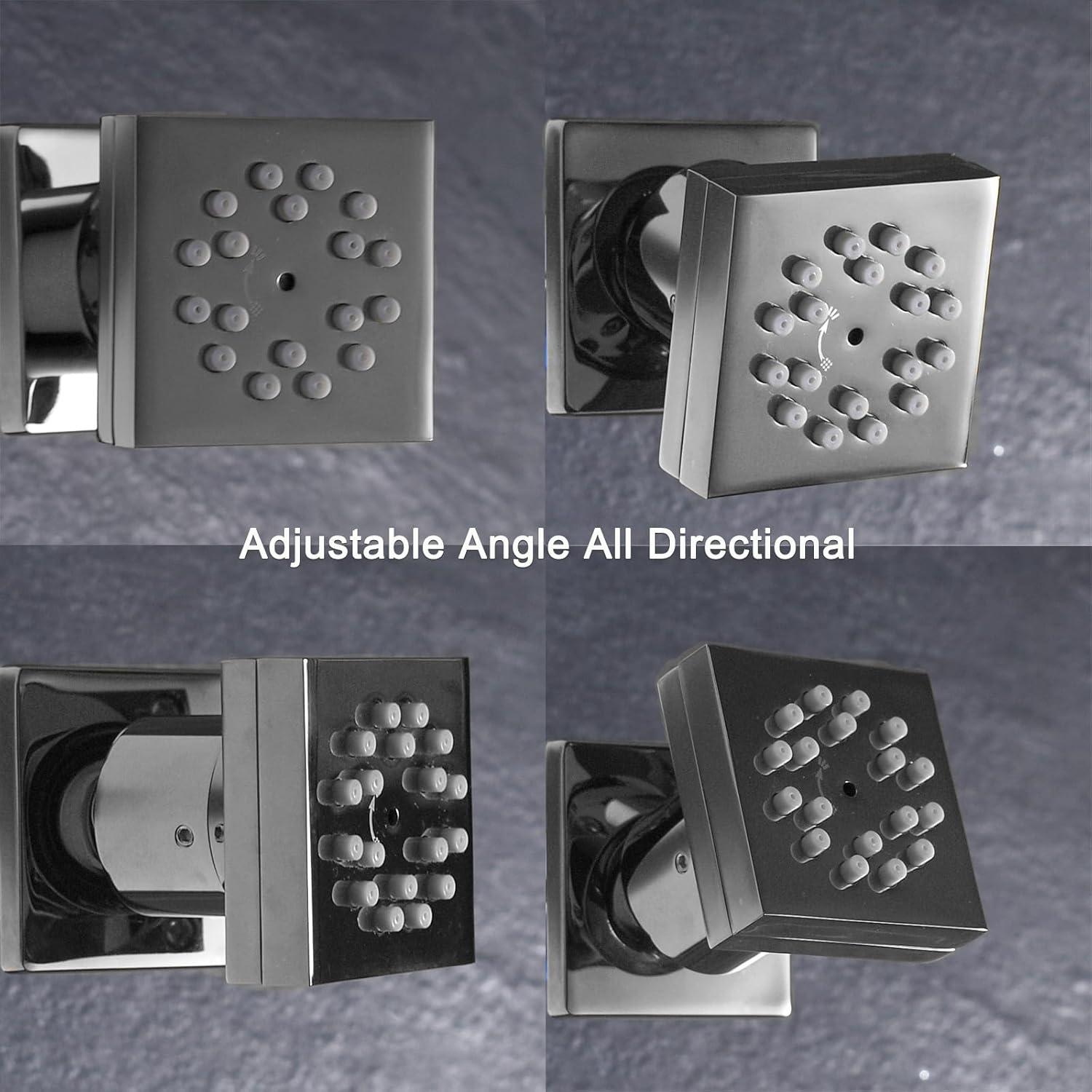 Square Adjustable Shower Body Spray