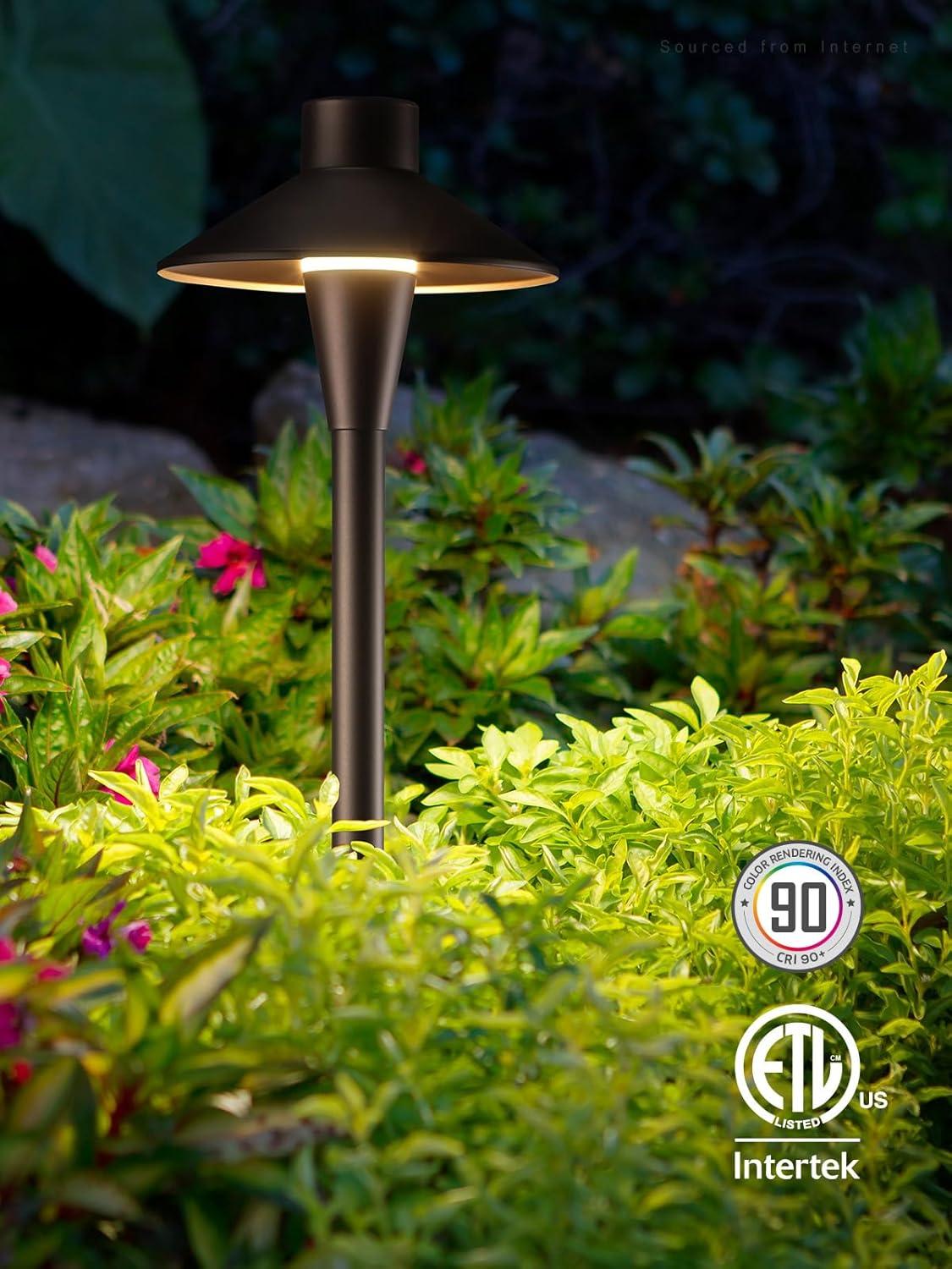 3CCT Low Voltage Landscape Pathway Lights, 5W LED Landscape Path Light, Aluminum, Oil Rubbed Bronze