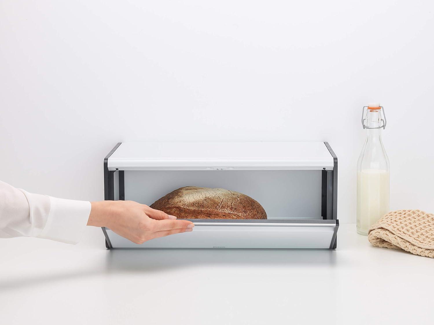 Brabantia Fall Front Bread Box, White