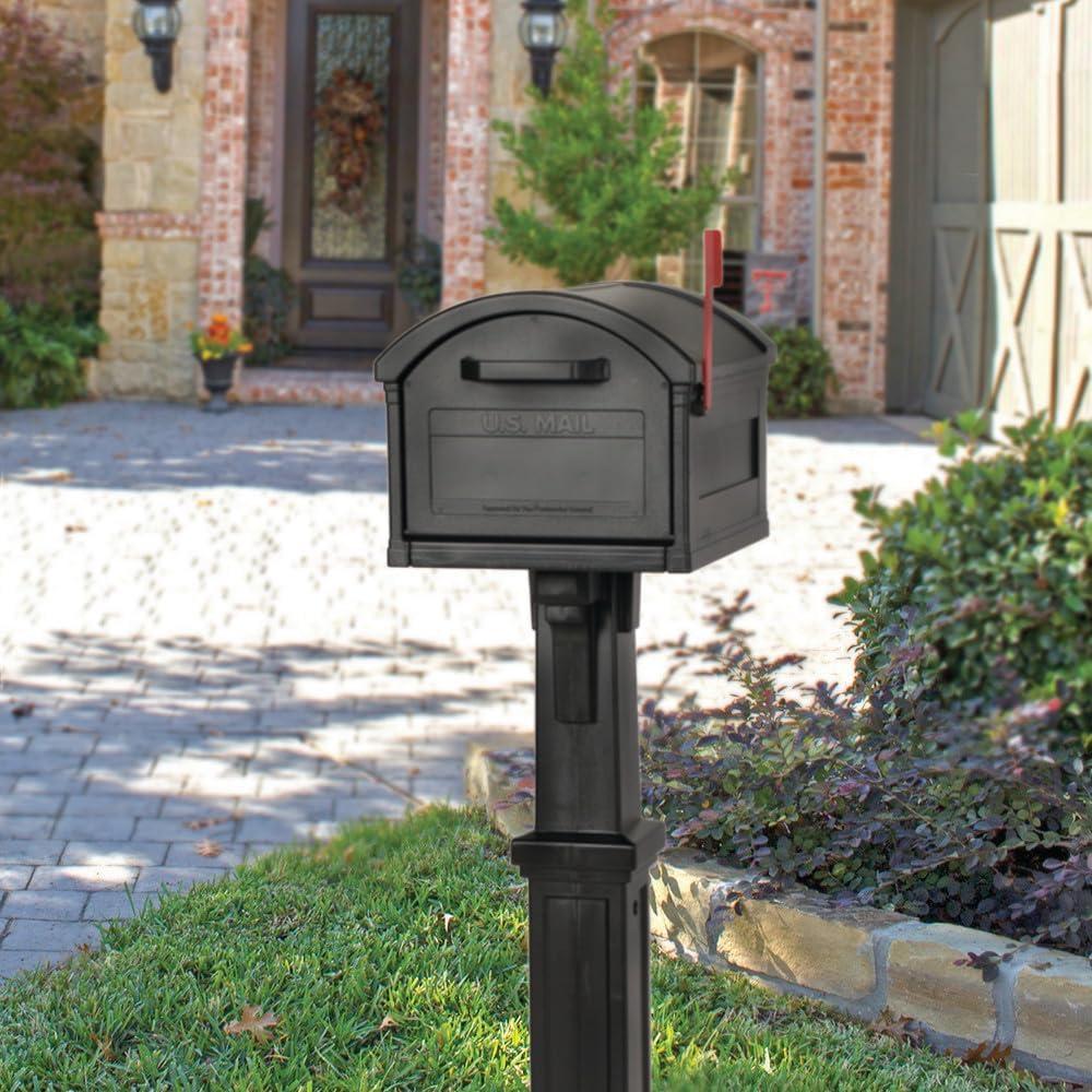 Grand Haven Plastic, Top Mount, Mailbox Post, Black
