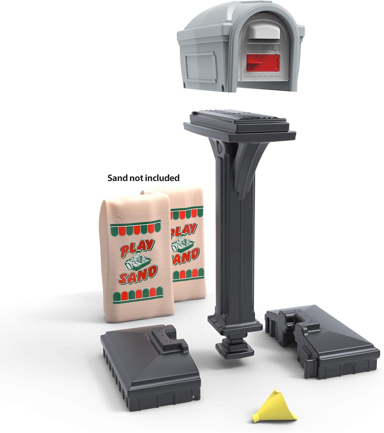 Simplay3 Dig-Free Easy Up Classic Mailbox and Post Combination, Black