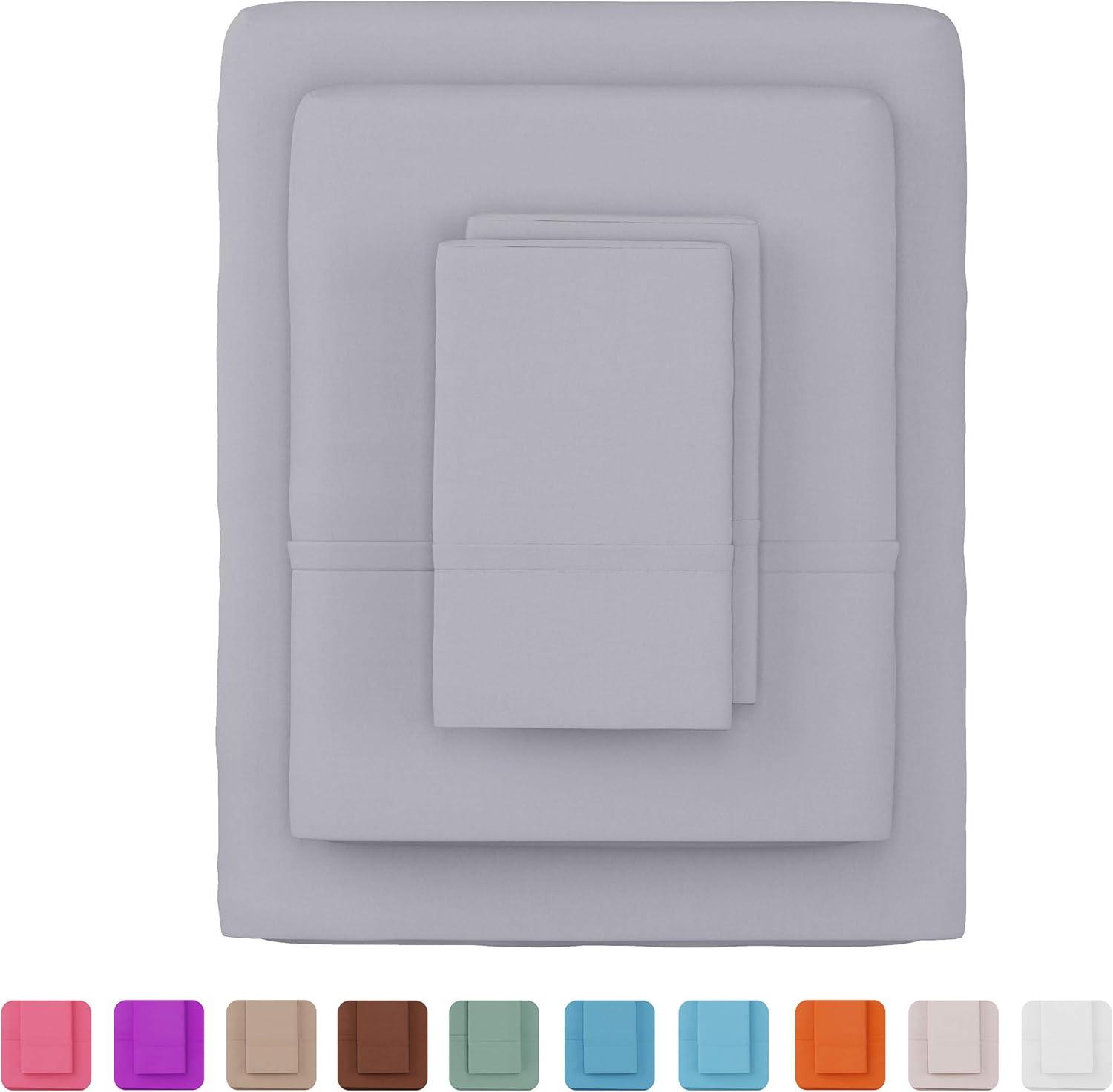 Series 1200 Brushed Microfiber Sheet Set - Wrinkle, Stain & Fade Resistant Bed Linens & Pillowcases