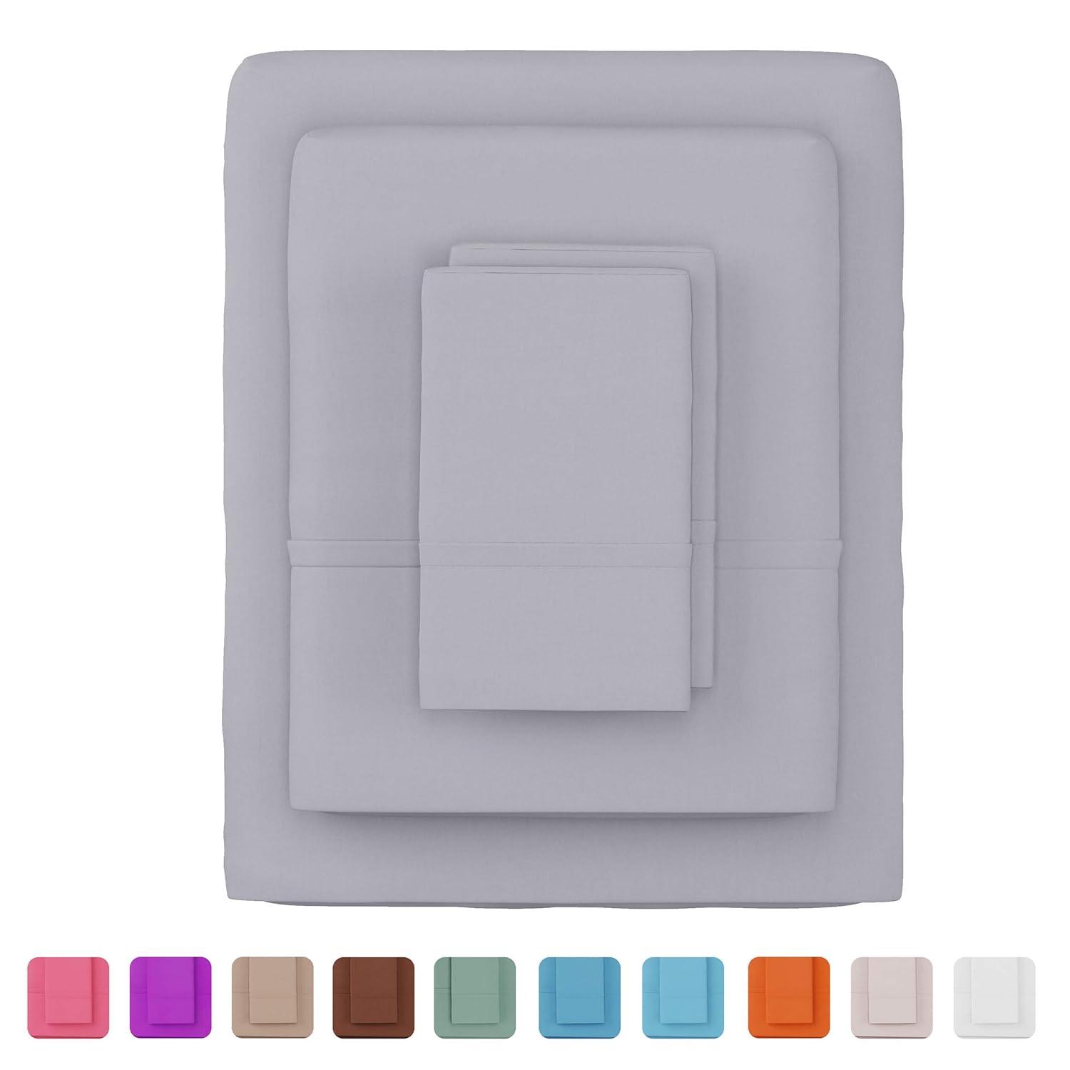 Series 1200 Brushed Microfiber Sheet Set - Wrinkle, Stain & Fade Resistant Bed Linens & Pillowcases