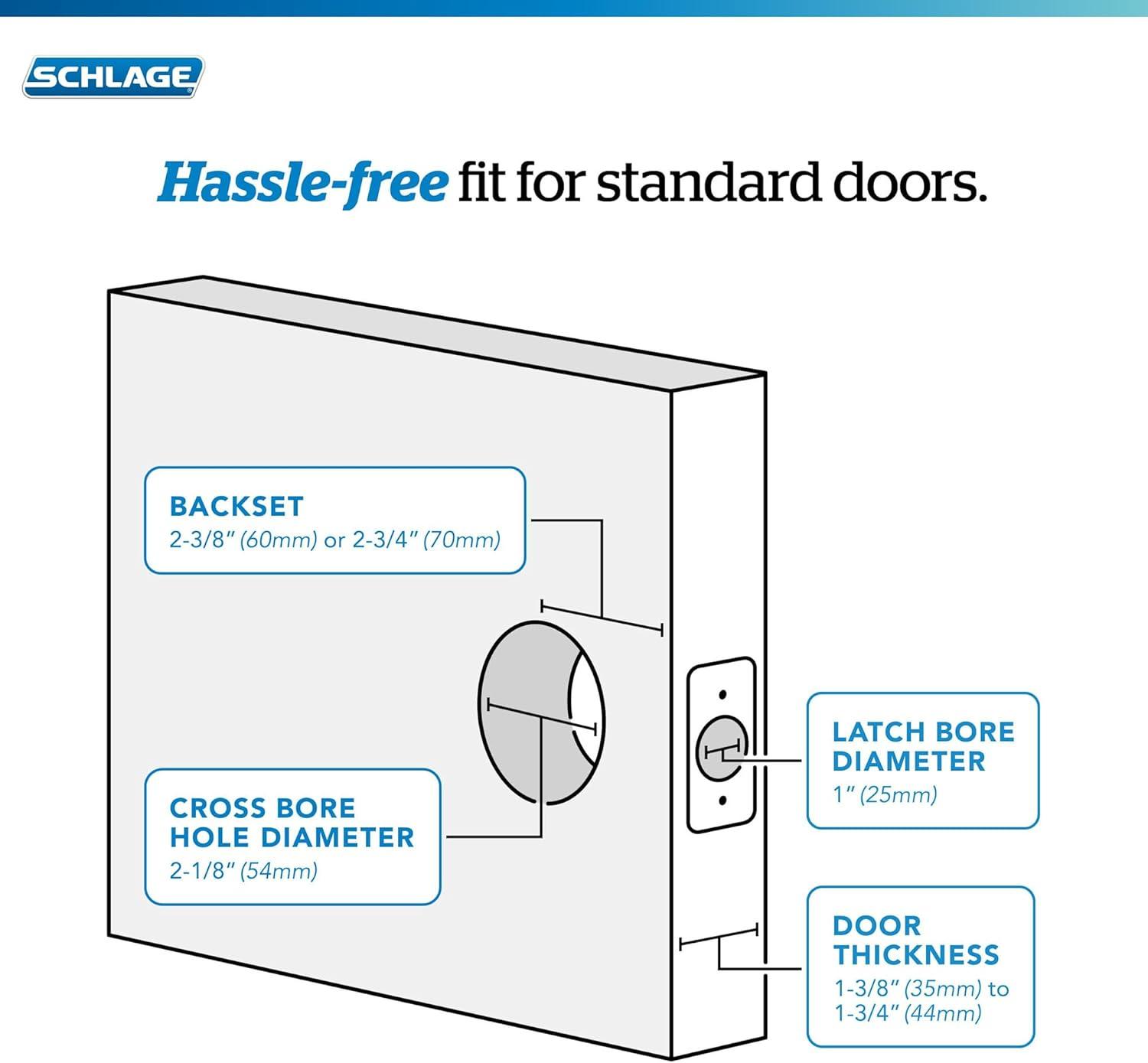 Schlage B60n-Grw Single Cylinder Keyed Entry Deadbolt - Black