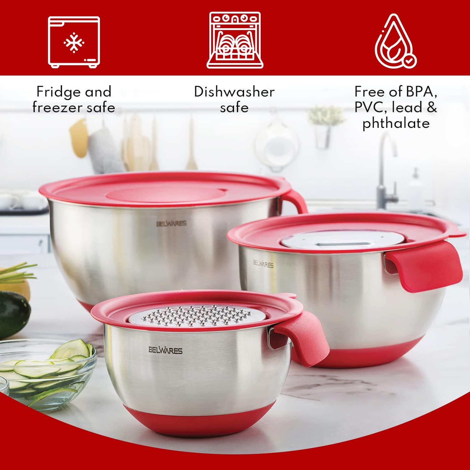 Belwares Stainless Steel Nested Mixing Bowl Set