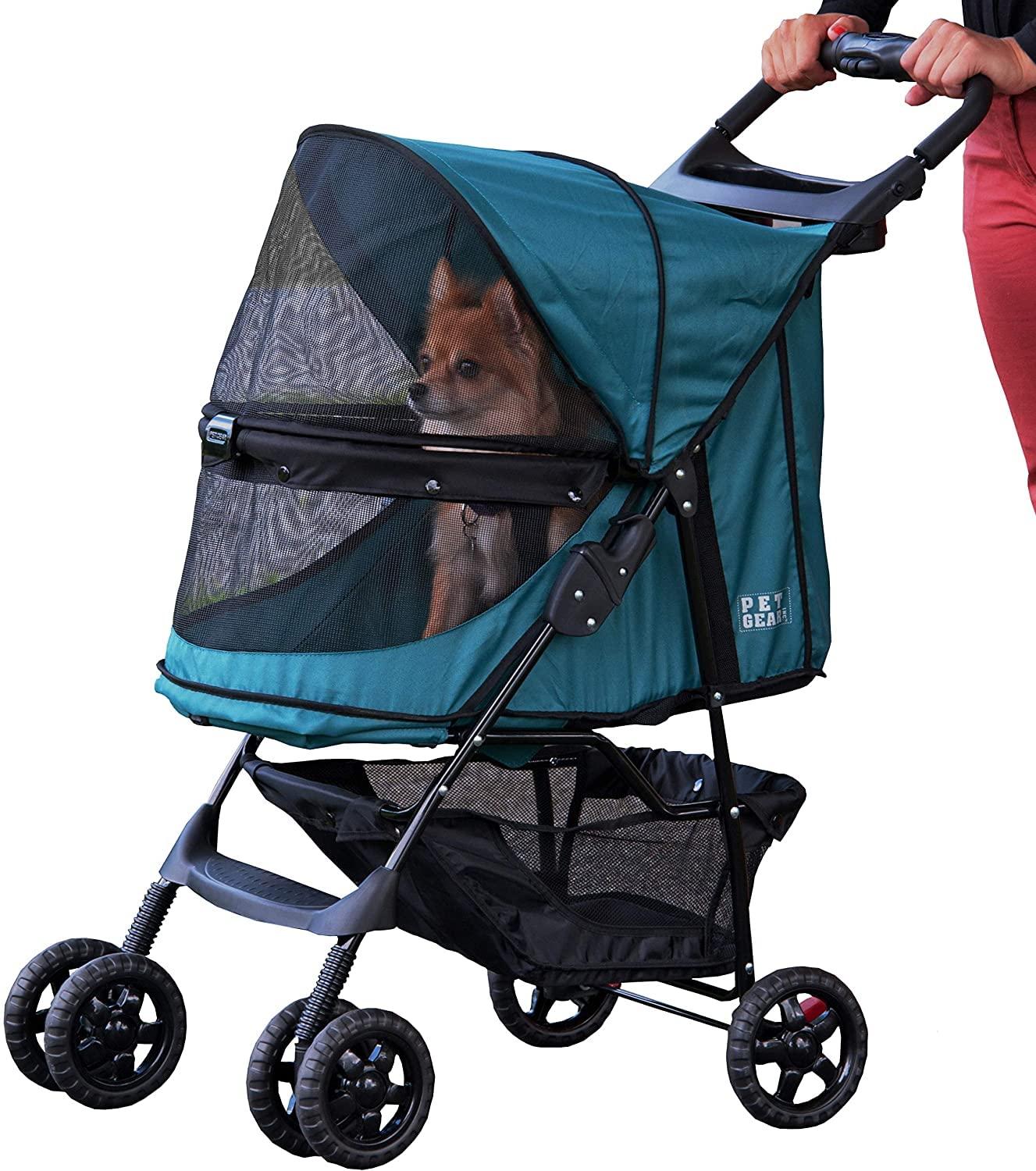 Emerald No-Zip Pet Stroller with Panoramic View