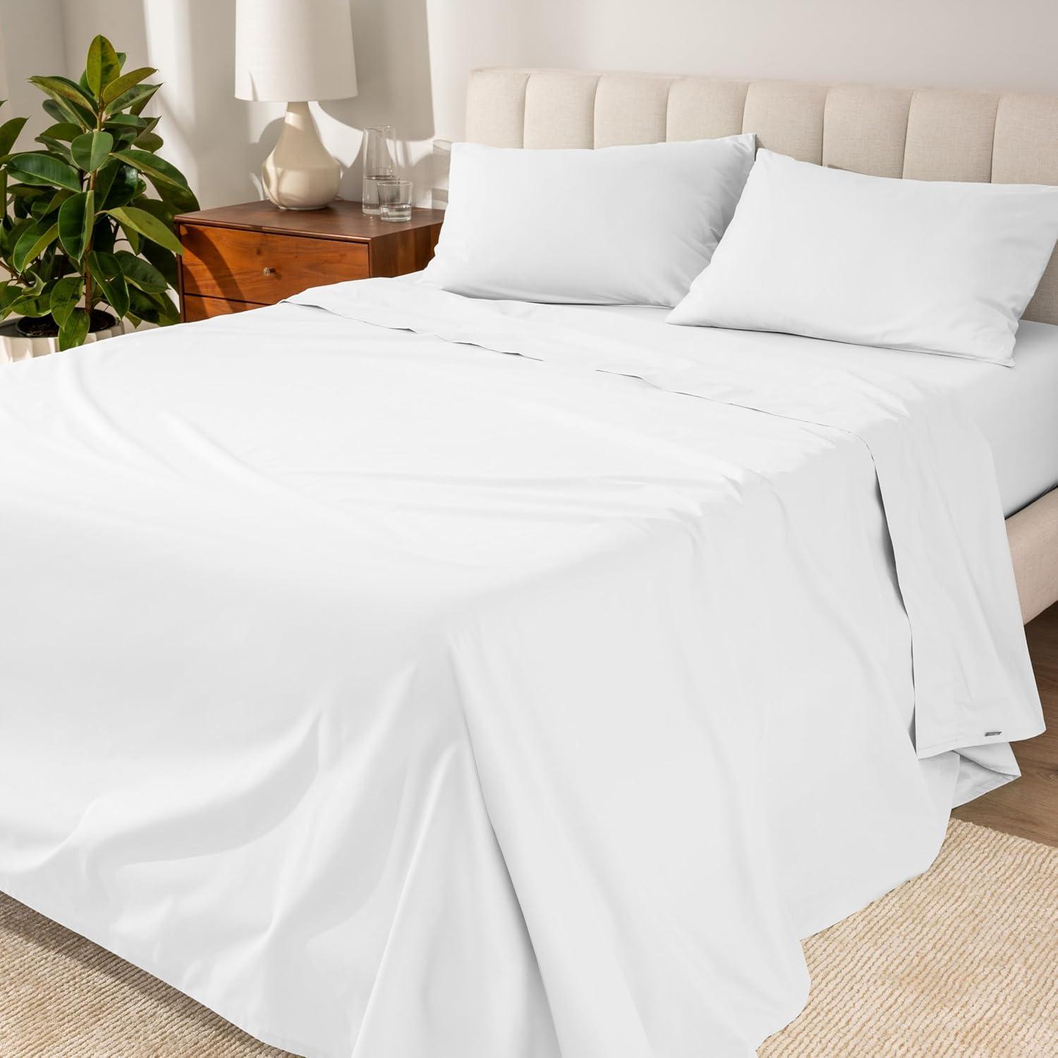 Bare Home 100% Cotton Percale Sheet Set
