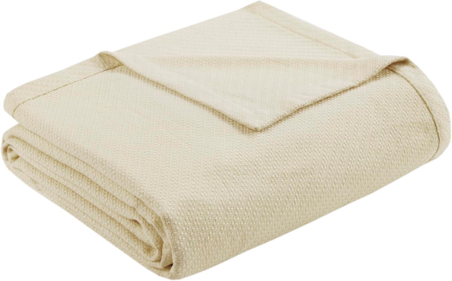 Bed Blanket Liquid Cotton King Ivory