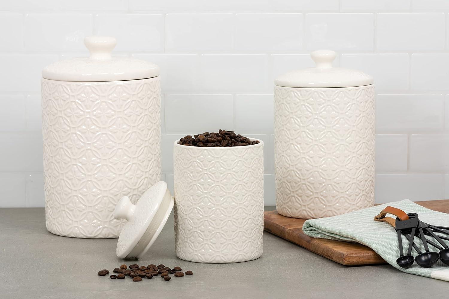 10 Strawberry Ceramic Food Storage Canister, Set of 3