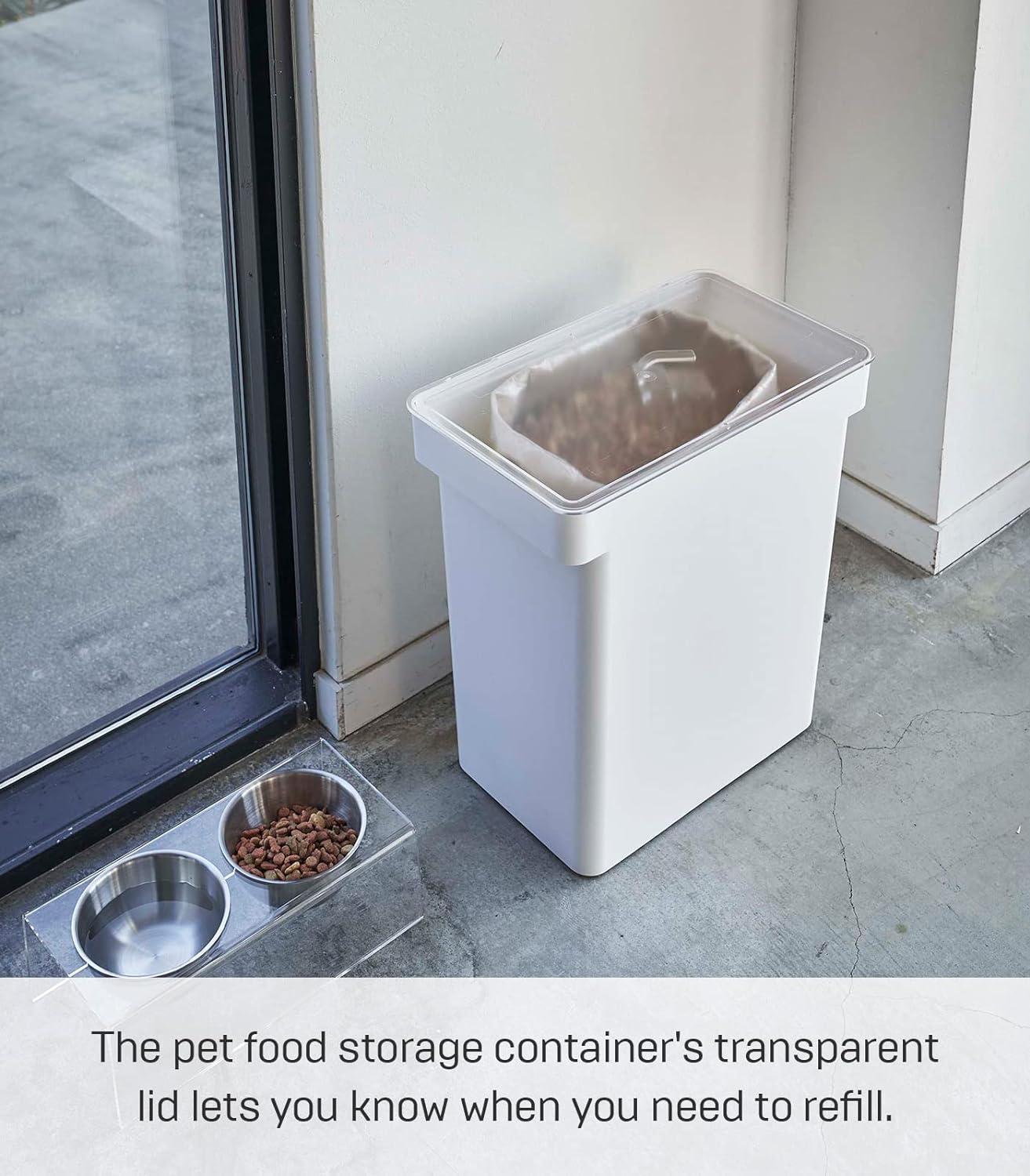 Yamazaki Home Airtight Pet Food Extra Large Storage Container With Transparent Lid, 6.6 gallons