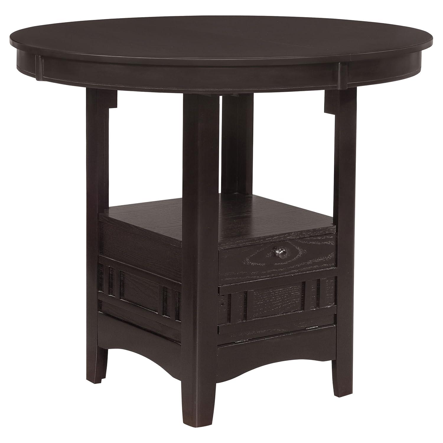 Coaster Lavon Transitional Wood Oval Counter Height Table Espresso