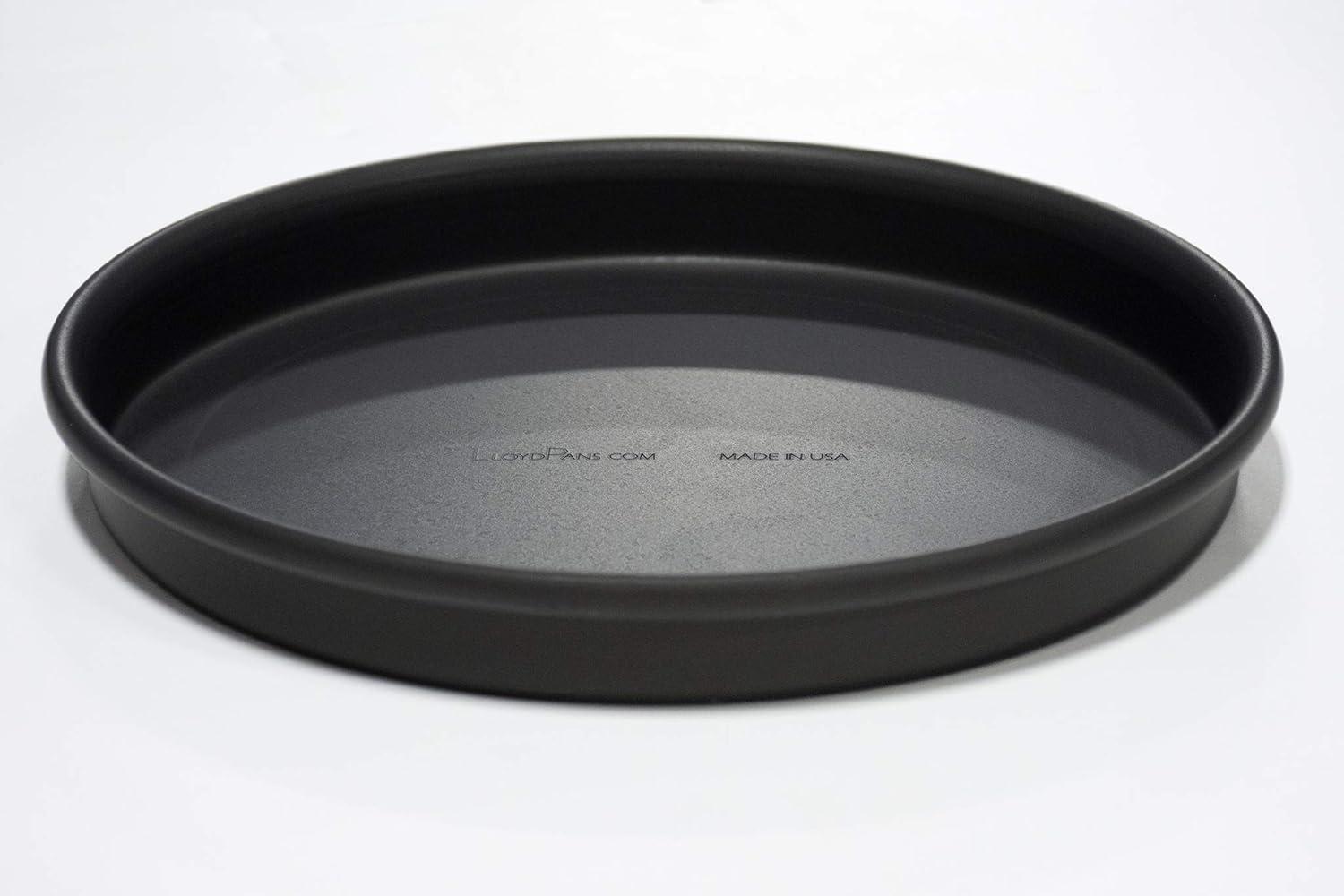 8-Inch Dark Pre-Seasoned Aluminum Pizza Pan