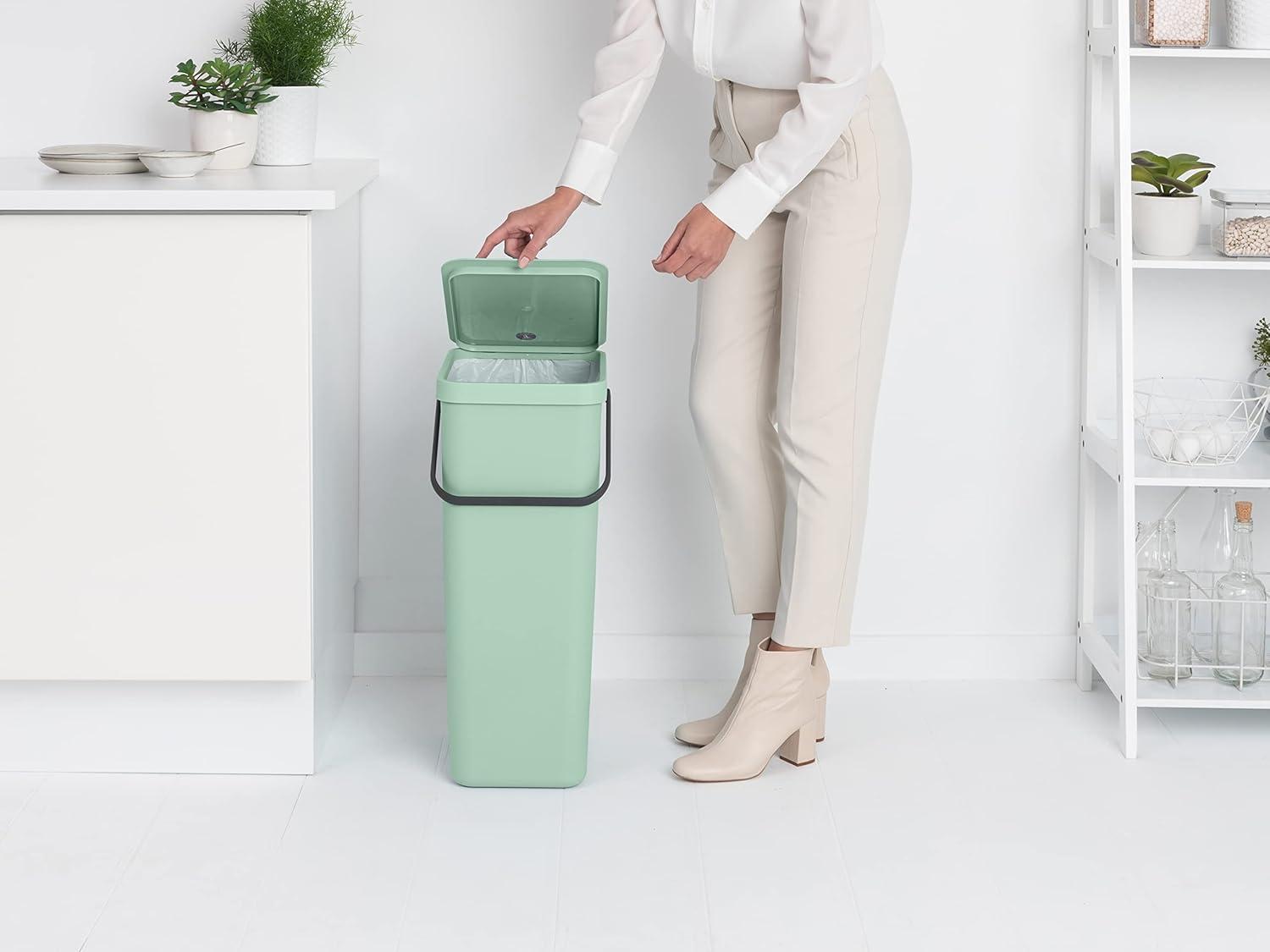 Brabantia Sort & Go Plastic Recycling Bin, 10.6 Gallon