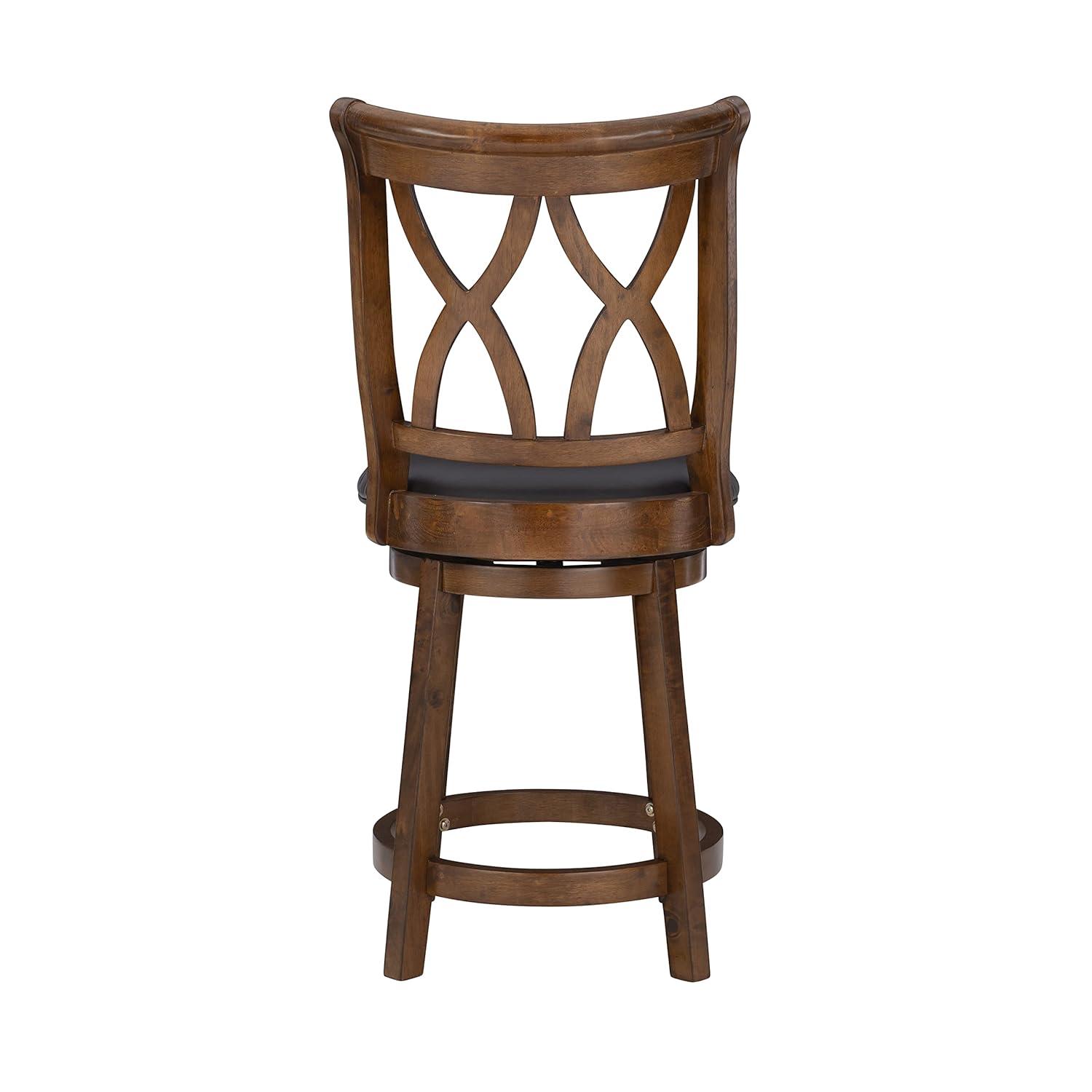 Powell Carmen Grande y Alto 24" Taburete Interior con Roble Rústico Giratorio