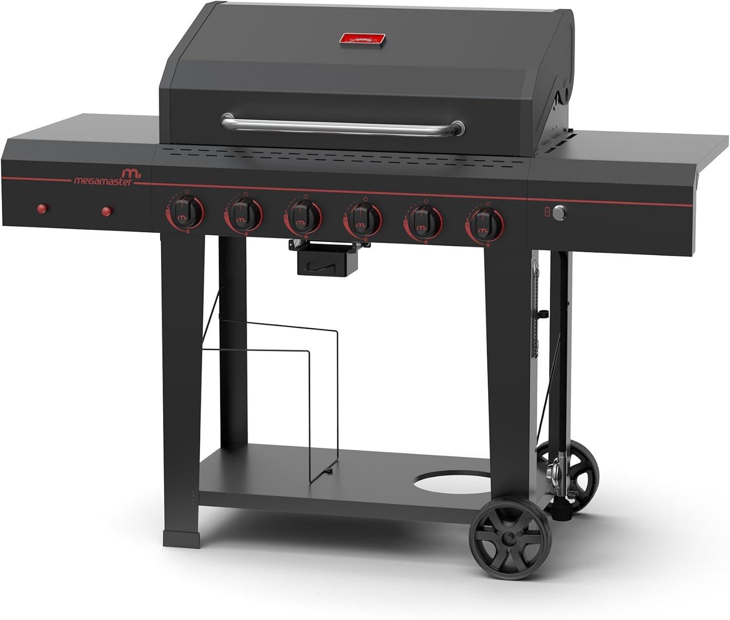 Megamaster 6 - Burner Freestanding Liquid Propane Gas Grill