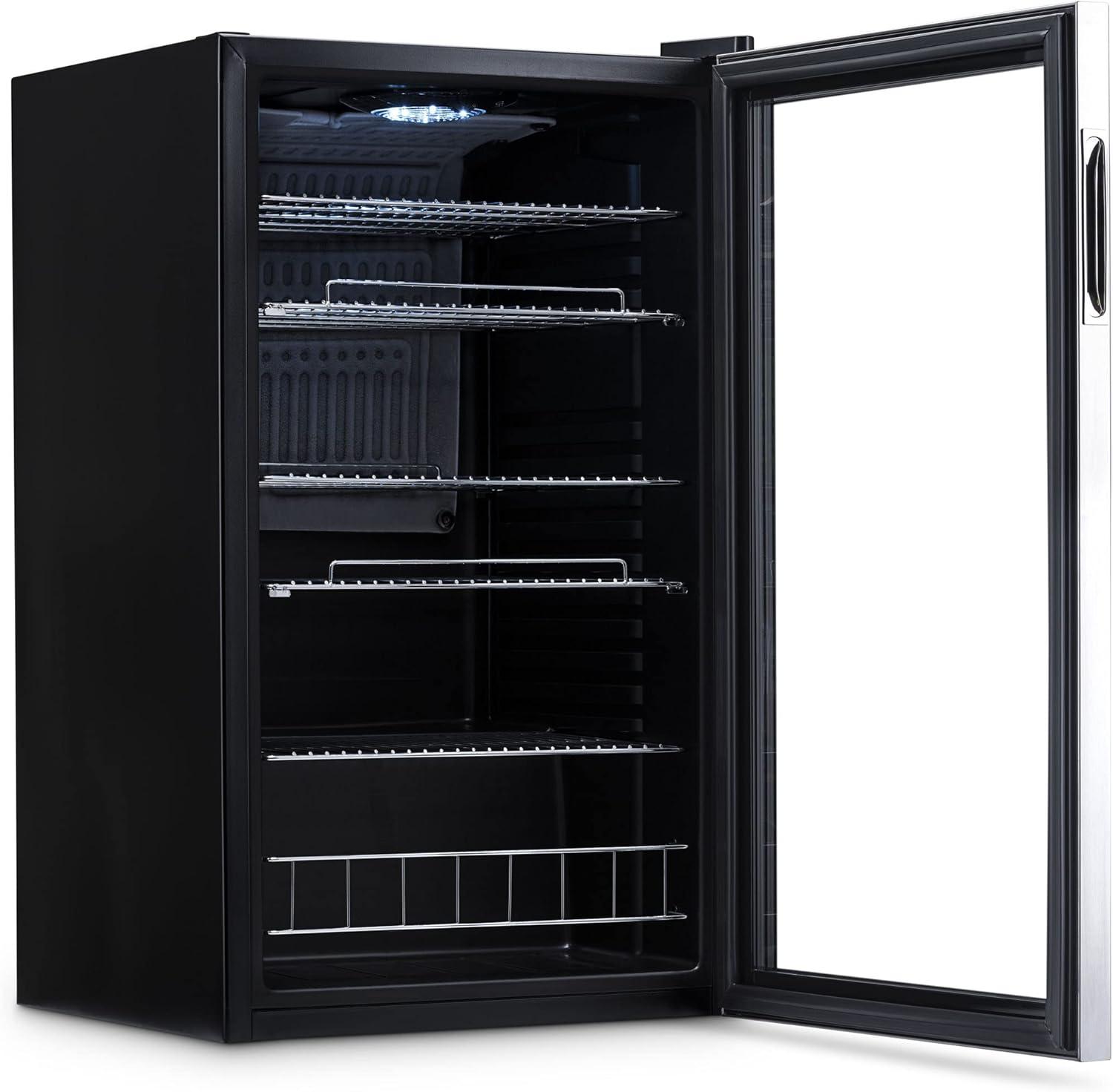 Newair 126 Can Freestanding Beverage Fridge in Stainless Steel with Adjustable Shelves