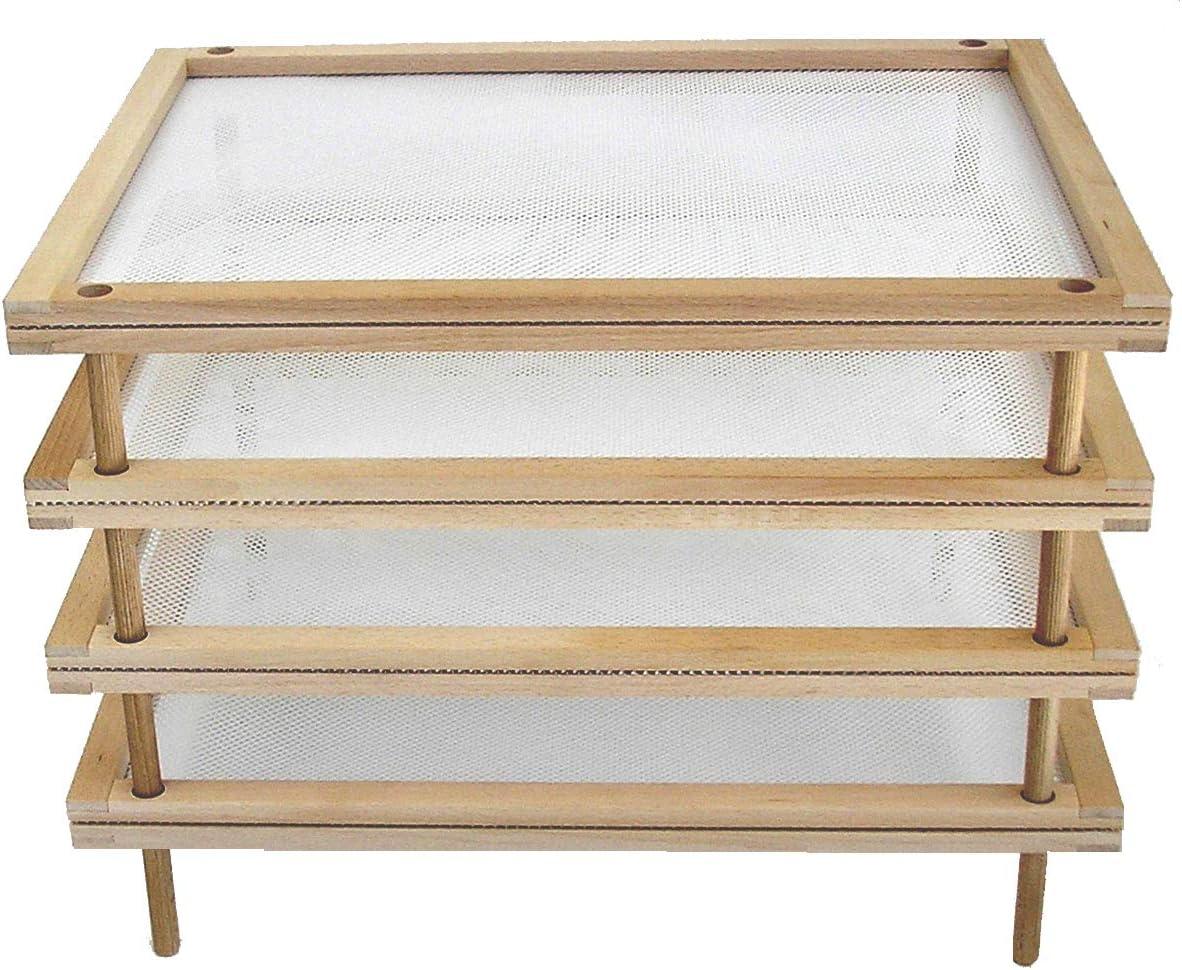 Eppicotispai 4-Tier Beechwood Stackable Food Dryer with Net