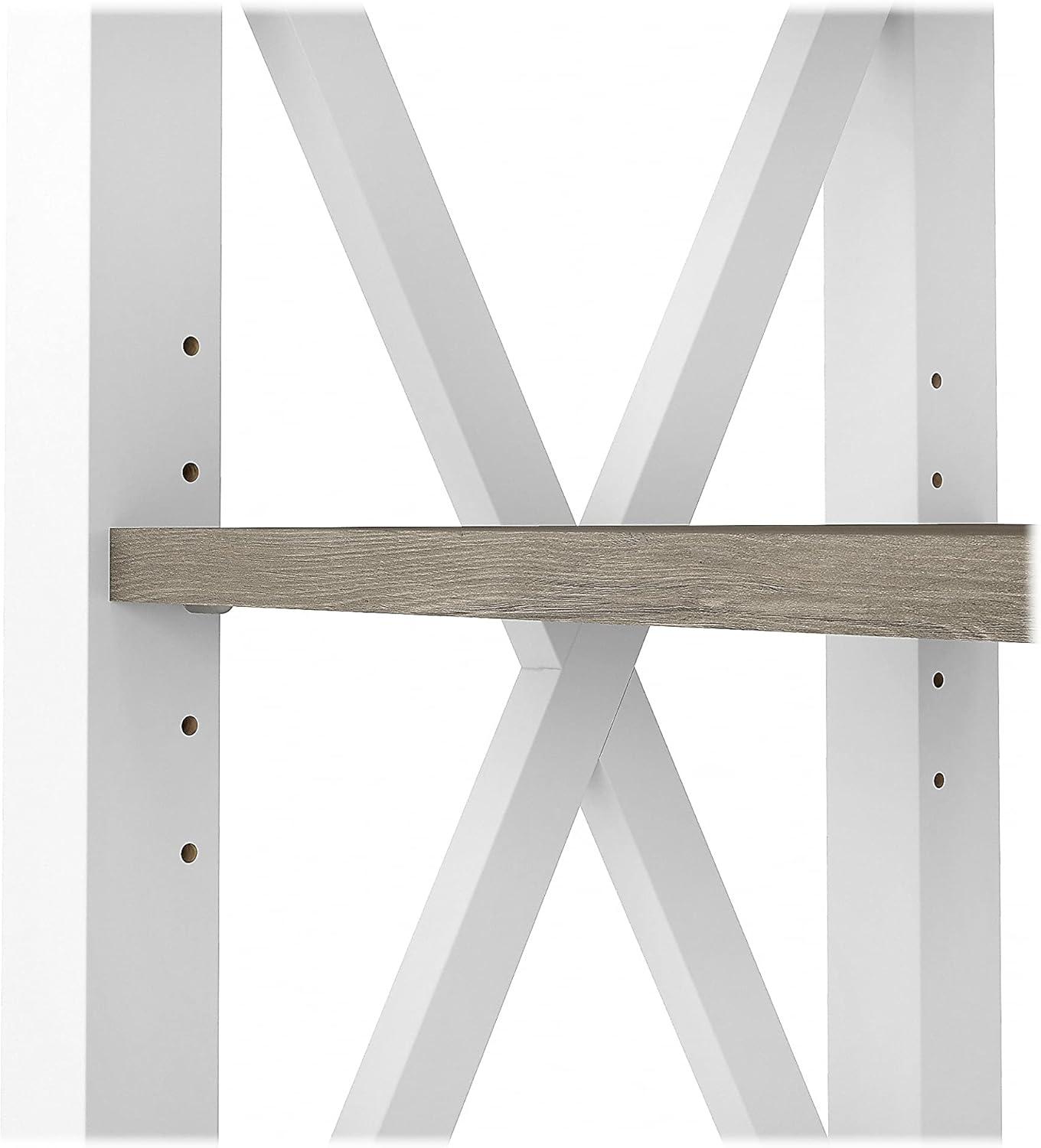 Bush Furniture Key West Console Table, Pure White & Shiplap Gray