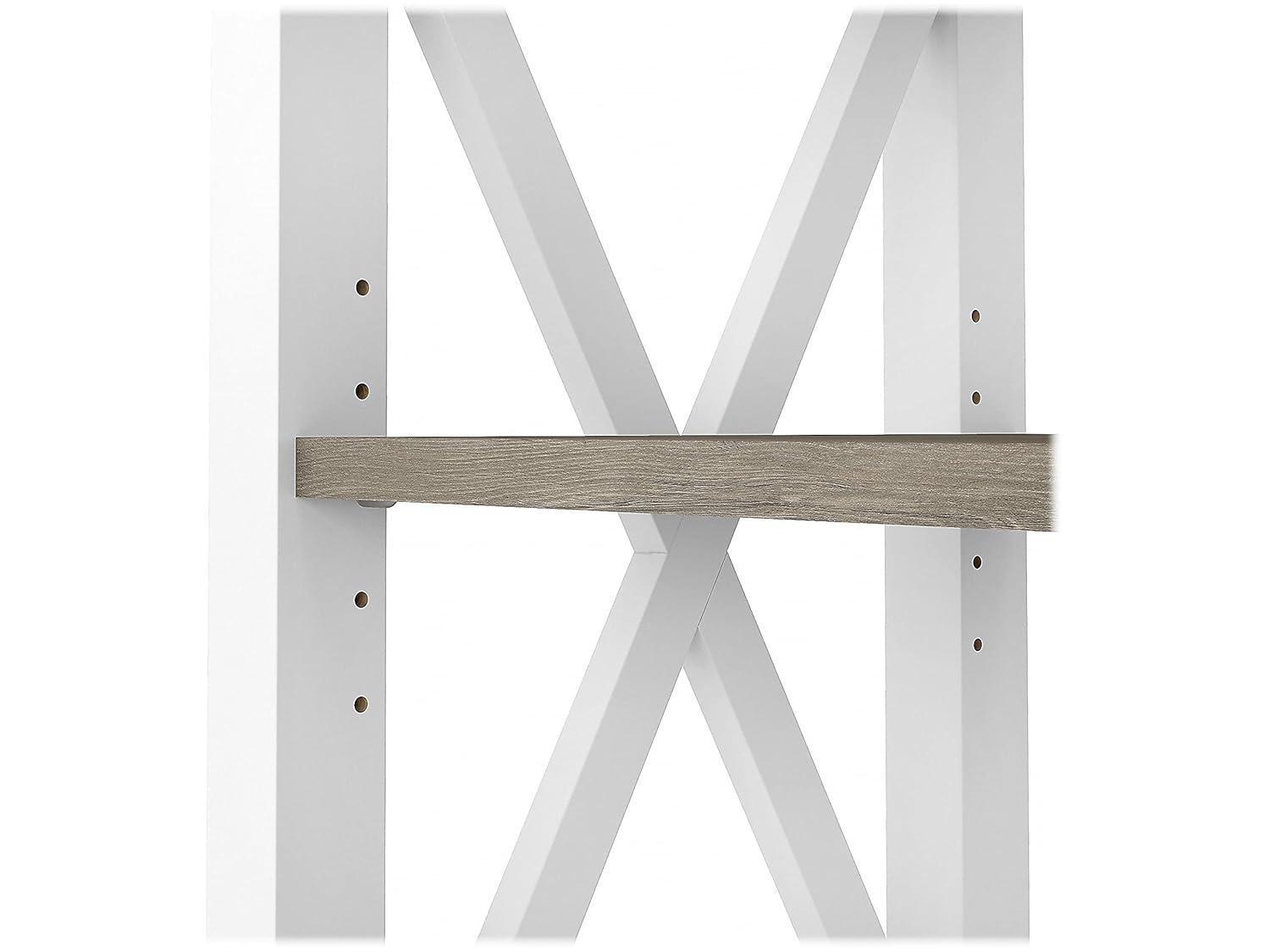 Bush Furniture Key West Console Table, Pure White & Shiplap Gray