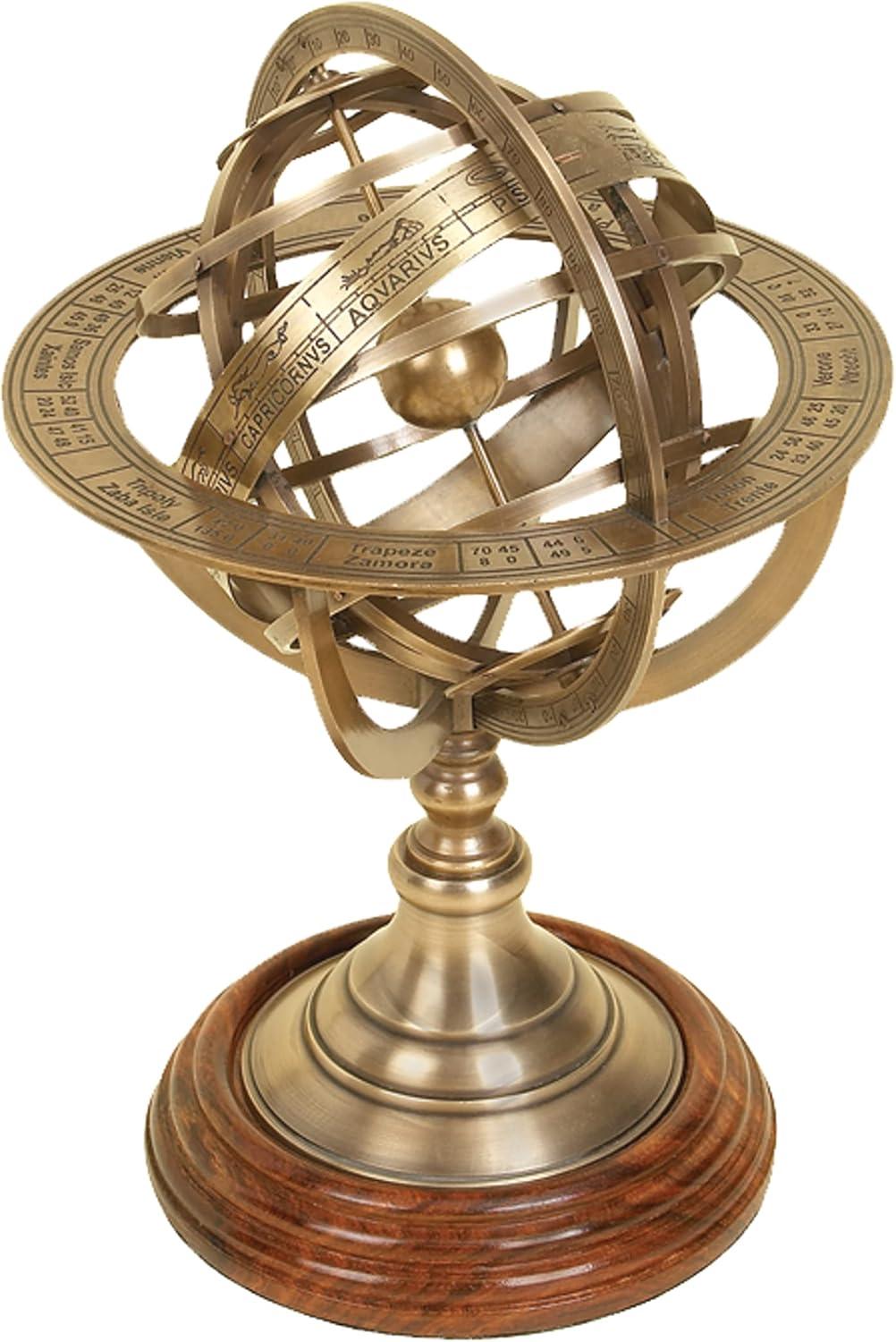 Thor Brass Globe Armillary Unique Table Decor