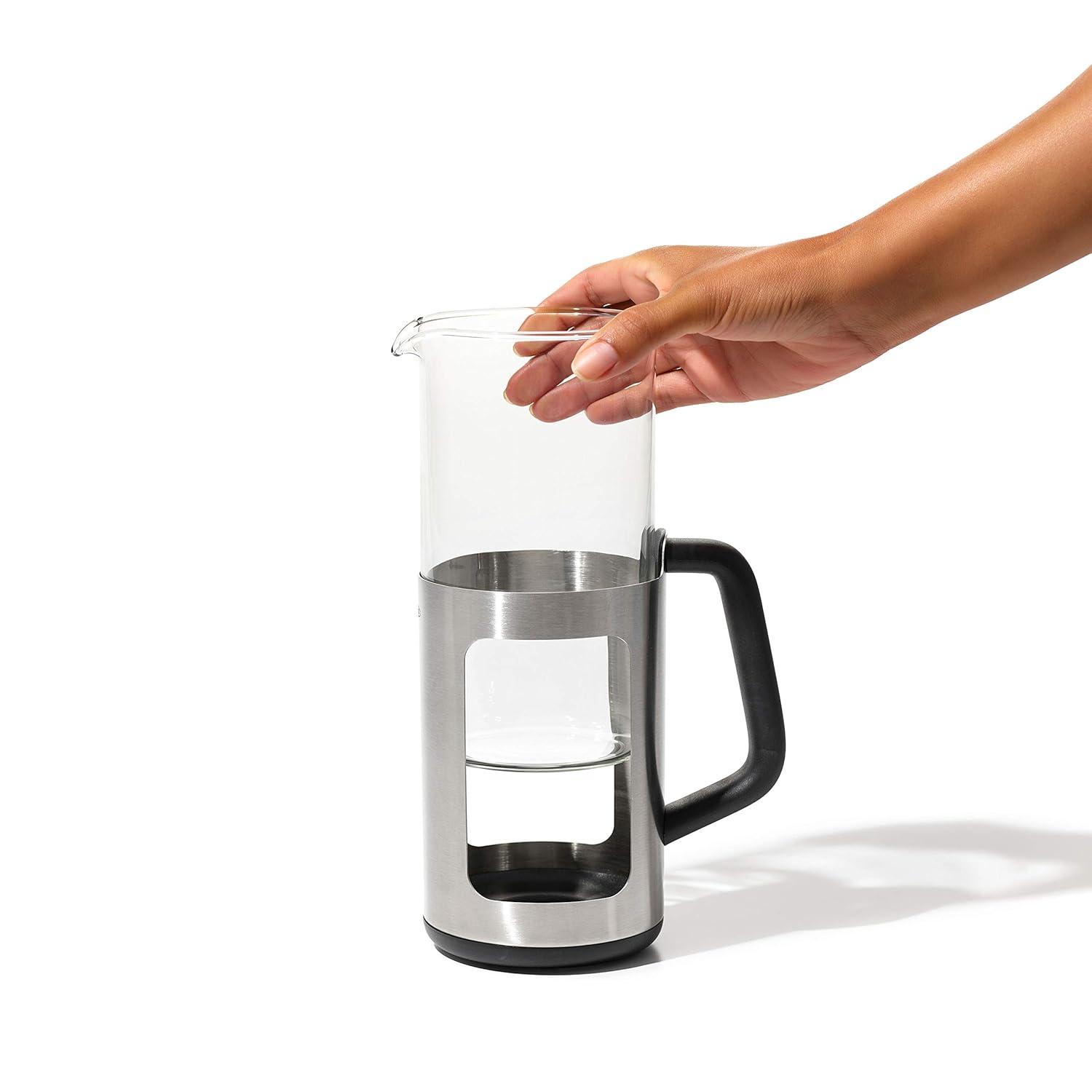 OXO 8 Cup French Press Coffee Maker - Black - 11294500: Stainless Steel & Glass, Nonslip Base, Manual, Hand Wash