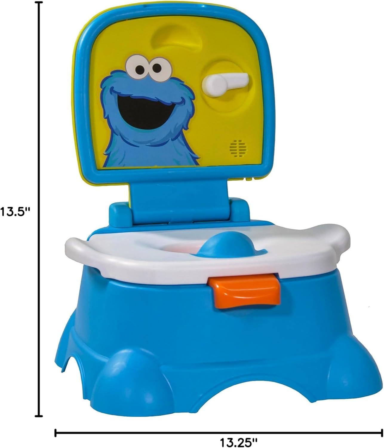 Sesame Street 3-in-1 Potty Chair, Step Stool and Toilet Training Seat - Cookie Monster Terrific!