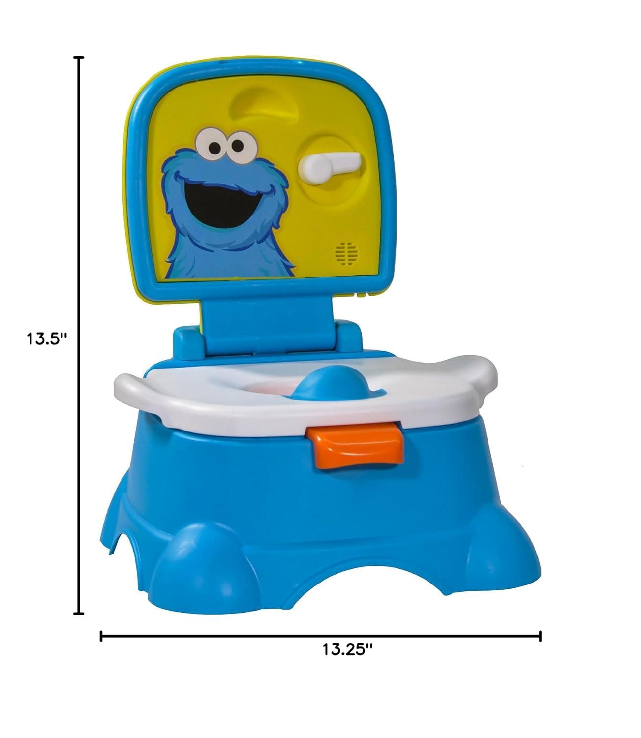 Sesame Street 3-in-1 Potty Chair, Step Stool and Toilet Training Seat - Cookie Monster Terrific!