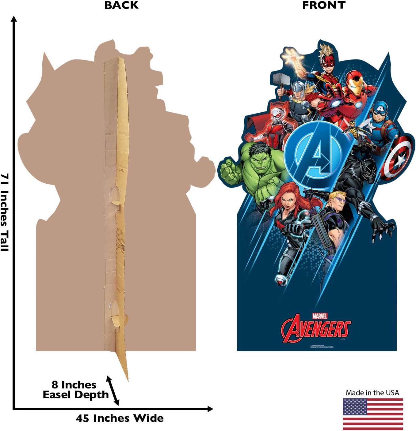 71 x 45 in. Avengers Classic Group Standee Cardboard Cutout, Marvel