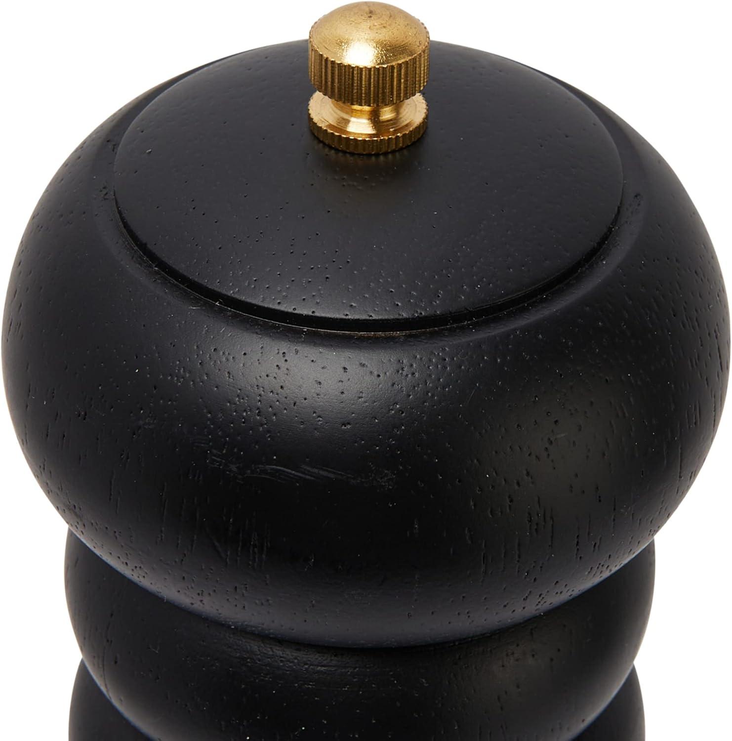 Modern Matte Black Wood Pepper Mill, 20-inch